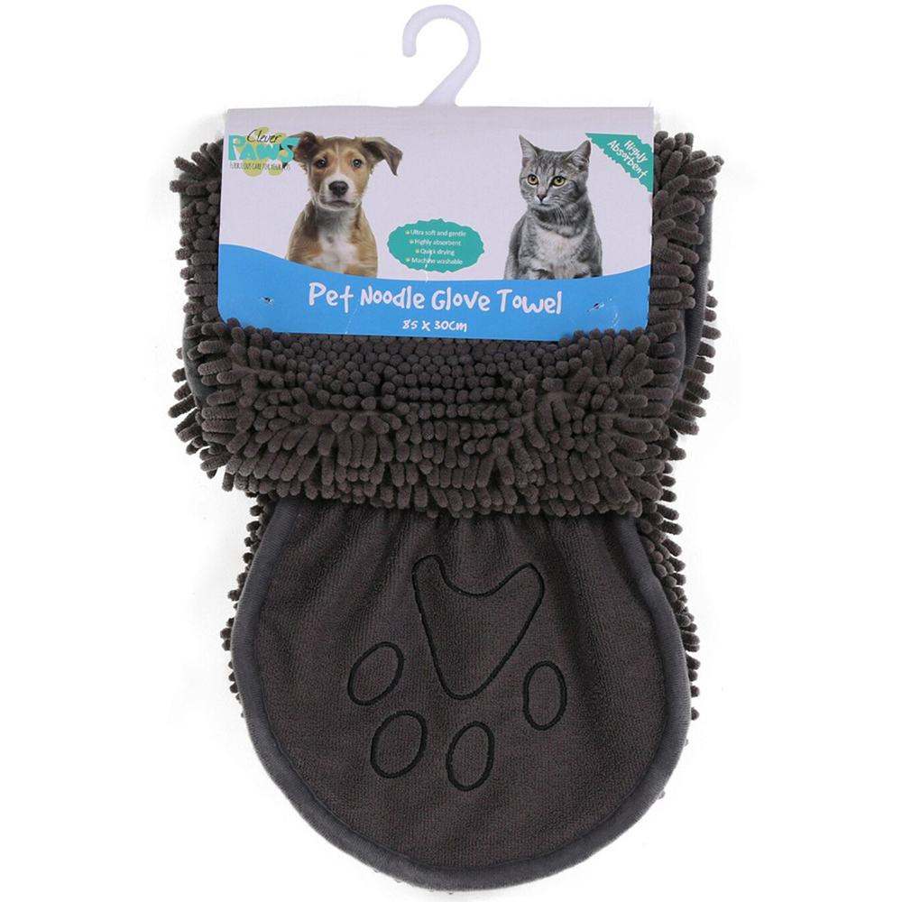 Single Clever Paws Noodle Glove Dog Towel in Assorted styles Image 2