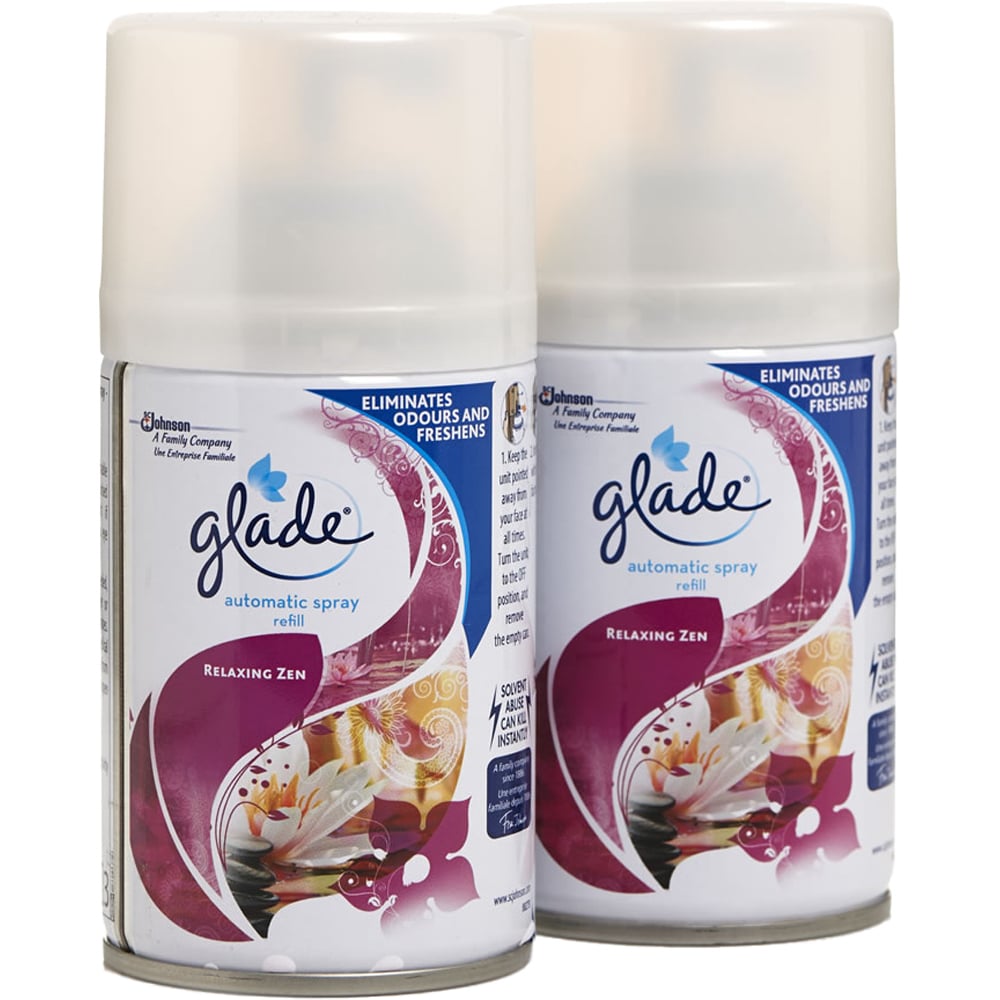 Glade Relaxing Zen Autospray Air Freshener Refill 2 pack Image