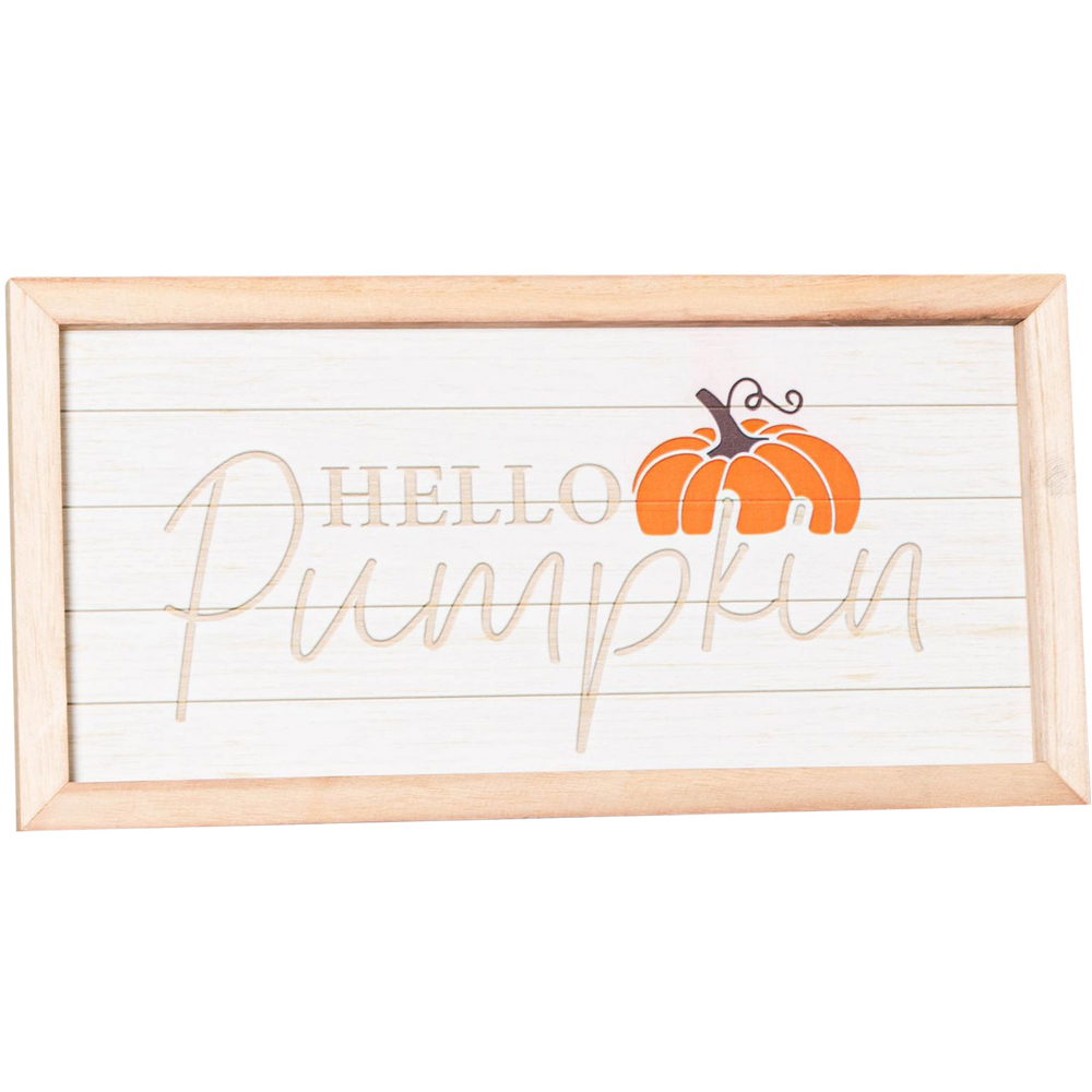 Samuel Alexander Hanging Hello Pumpkin Autumnal Wall Art 46cm Image 1