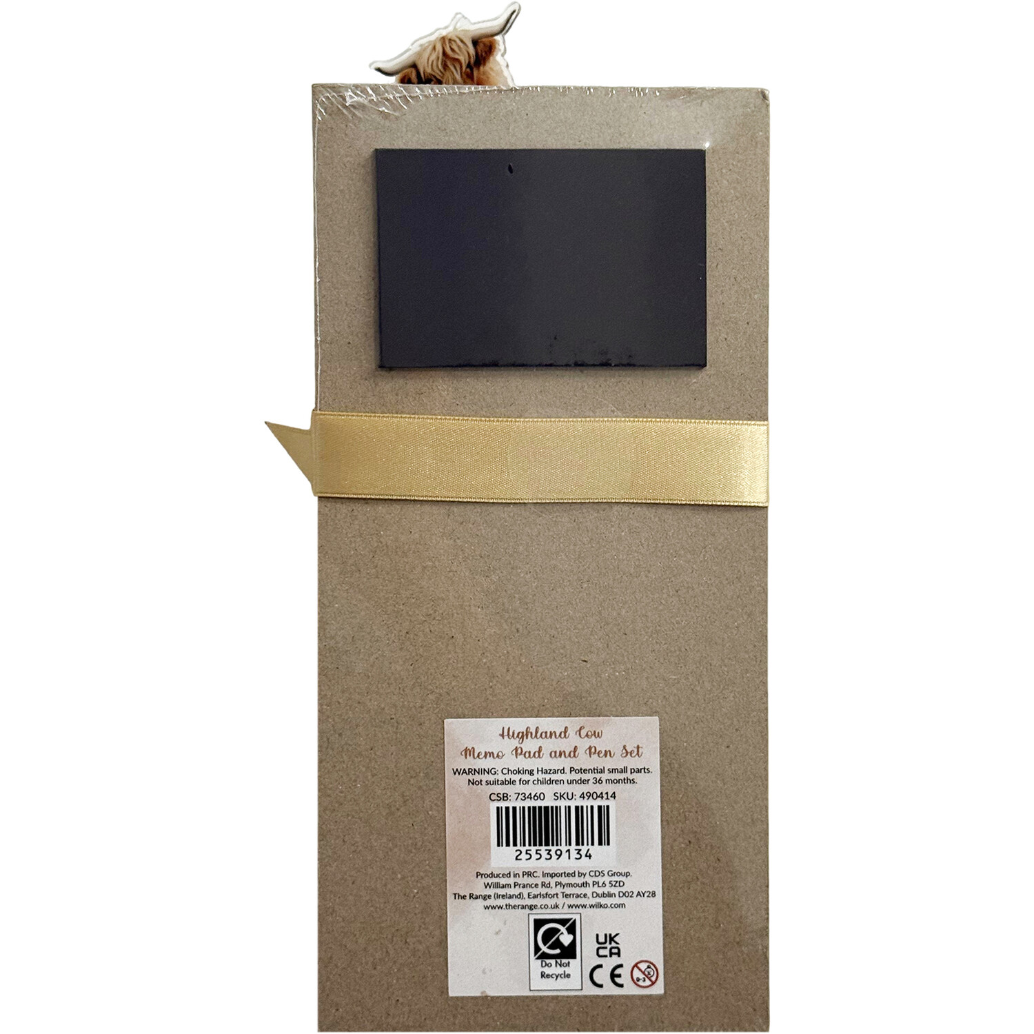 Highland Cow Memo Pad and Pen Set Brown Image 2