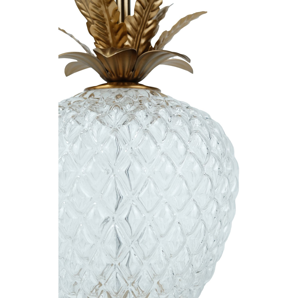 Pineapple Table Lamp3 - White and Gold Image 5