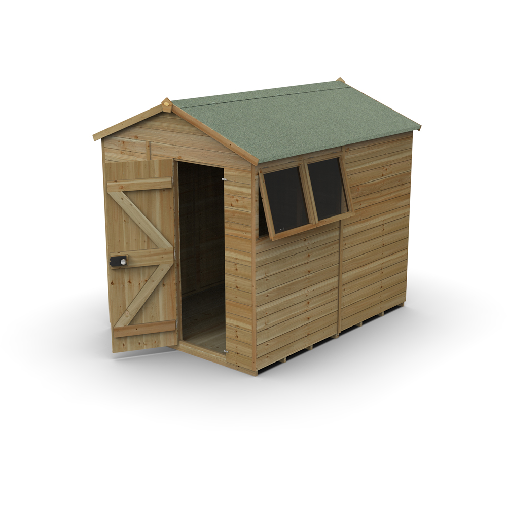 Forest Garden Timberdale 6 x 8ft 2 Opening Apex Shed Image 3