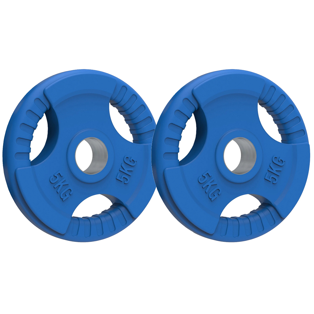 Olympic Colour Tri-Grip Rubber Weight Plates 1.25kg 2 Pack Image 1