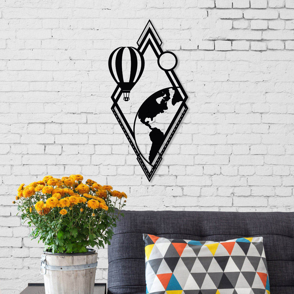 Decortie Black Minimalist Metal Modern From Earth Wall Art Image 2