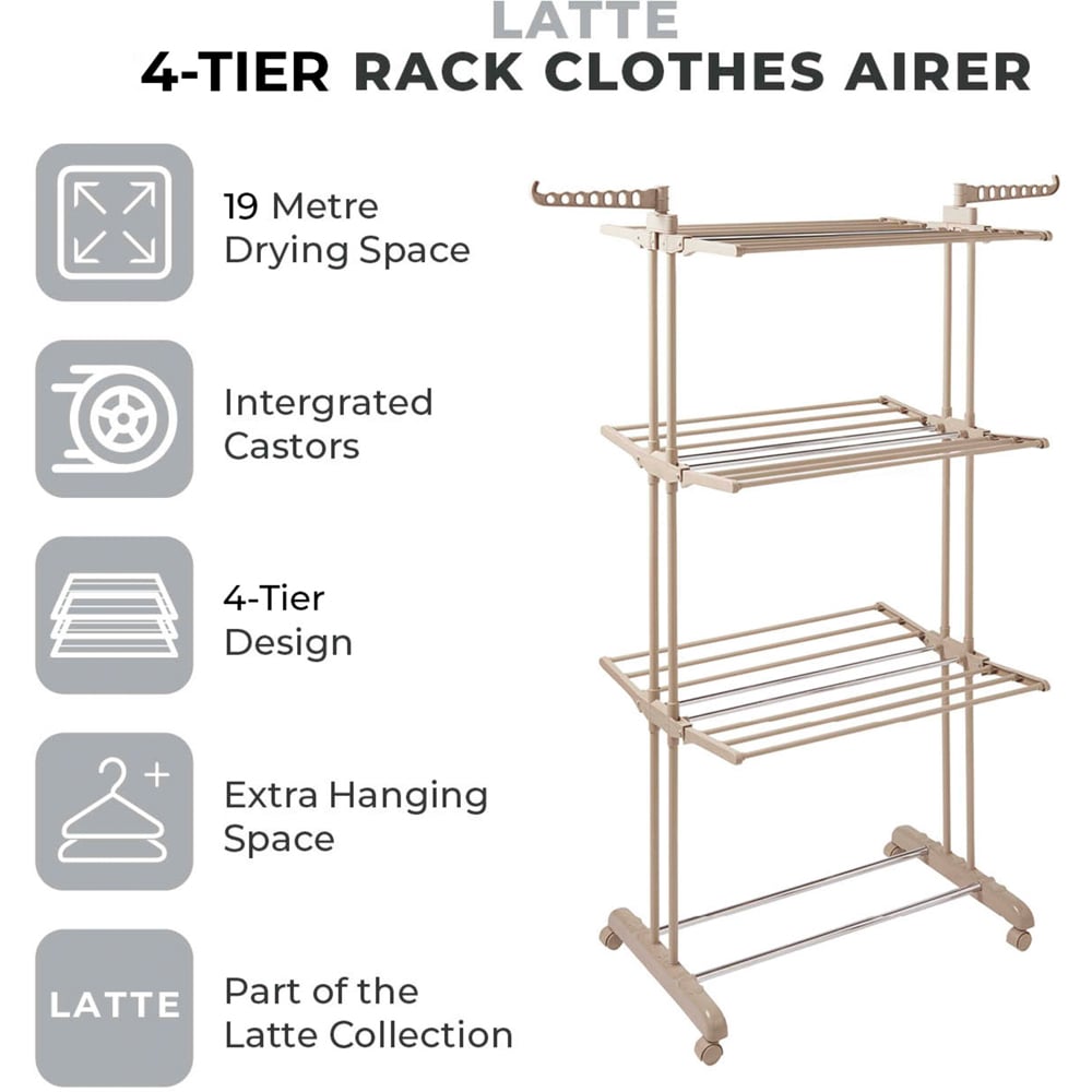 Tower Latte 3-Tier Garment Rack Airer Image 8