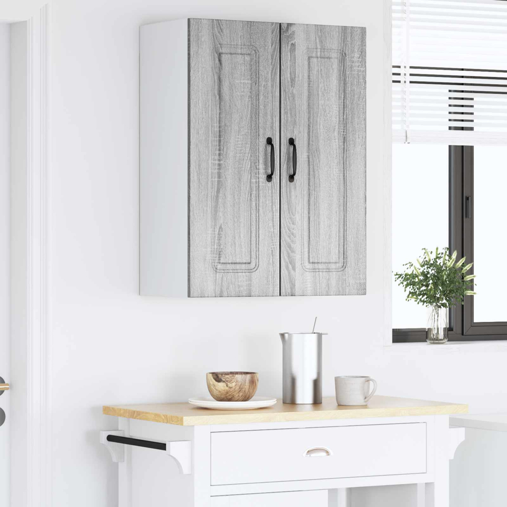 vidaXL Kalmar 2 Door Grey Sonoma Wall Kitchen Cabinet Image 9