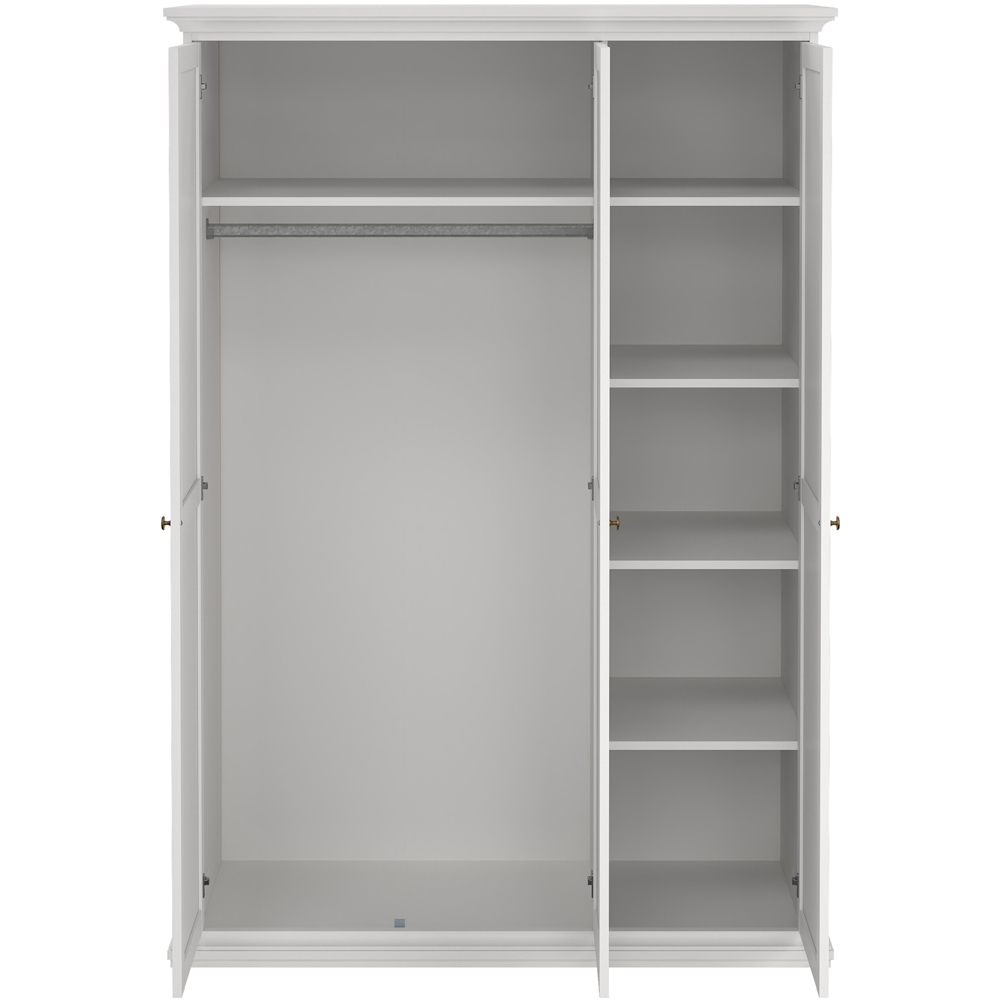Florence Paris 3 Door White Wardrobe Image 4