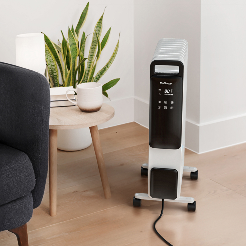 Pro Breeze OmniWarm White 11 Fin Oil Filled Radiator Eco Heater with Smart App Control 2500W Image 9