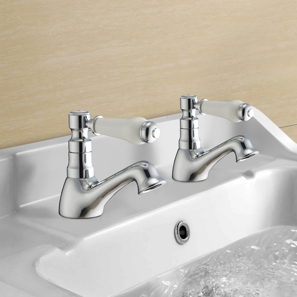 Nes Home Regalia Traditional Hot and Cold Twin Basin Taps Image 2