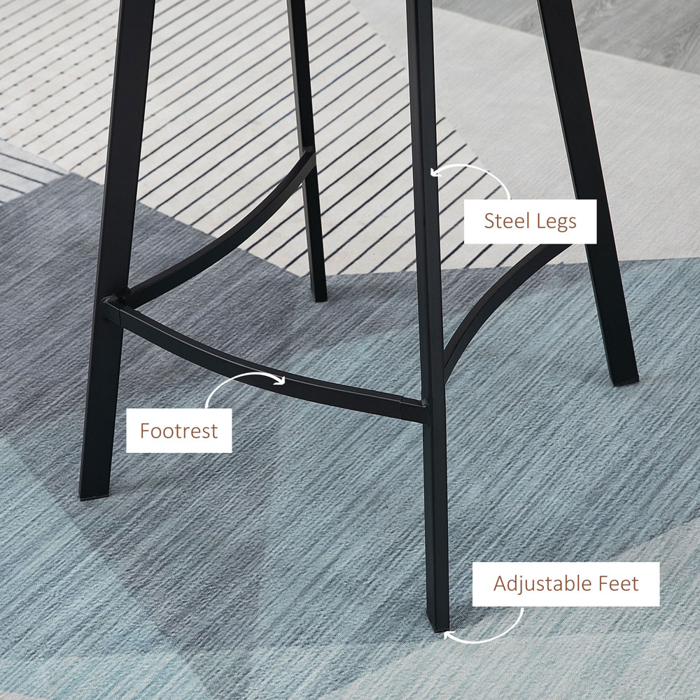 Portland Brown Industrial Bar Stool Set of 2 Image 6