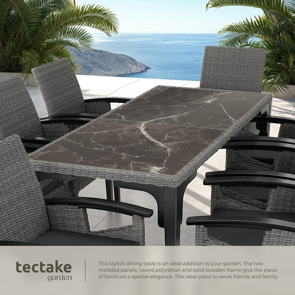 tectake Foggia Grey Outdoor Dining Table Image 4