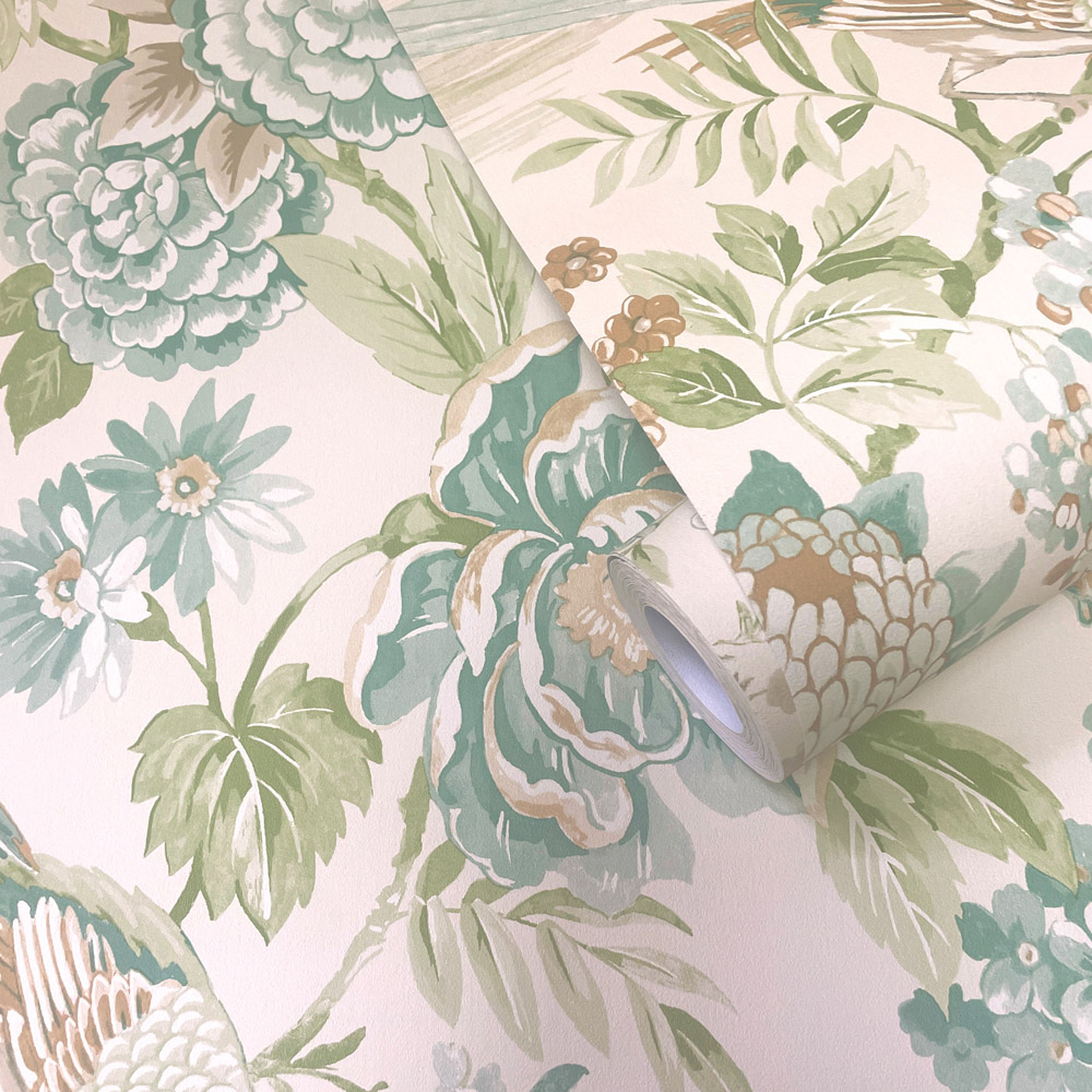 Holden Decor Scenic Bird Teal and Orange Wallpaper Image 2