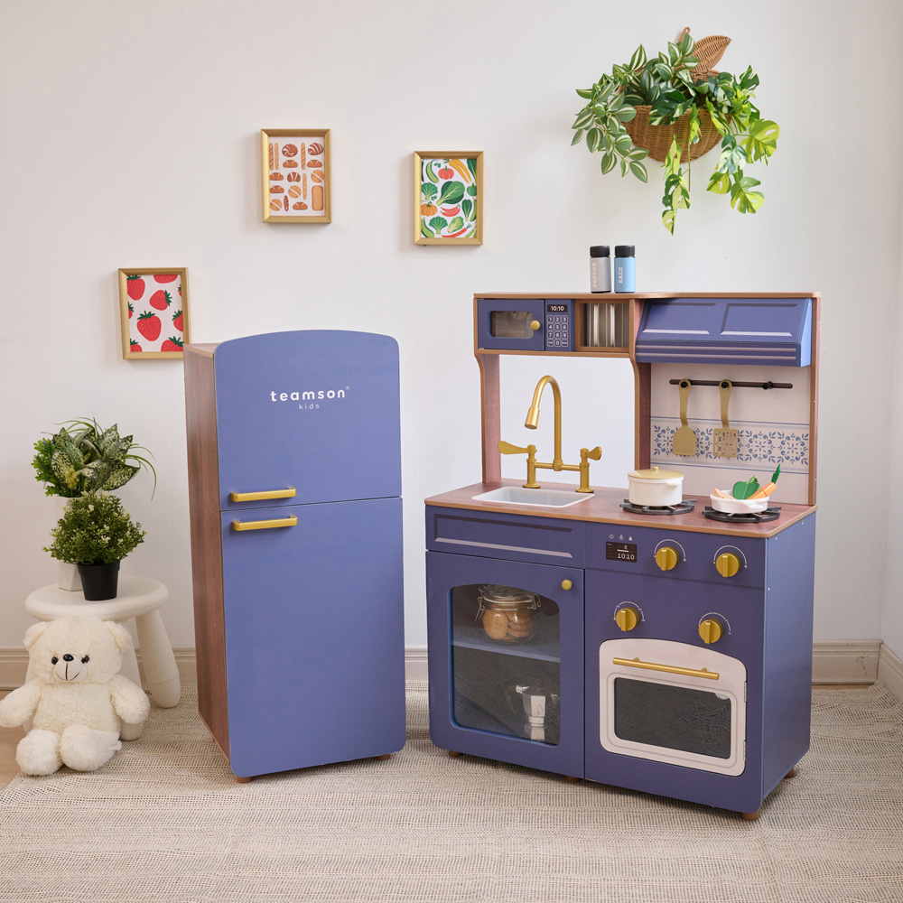 Teamson Kids Little Chef Normandy Vintage Blue Play Kitchen Image 8