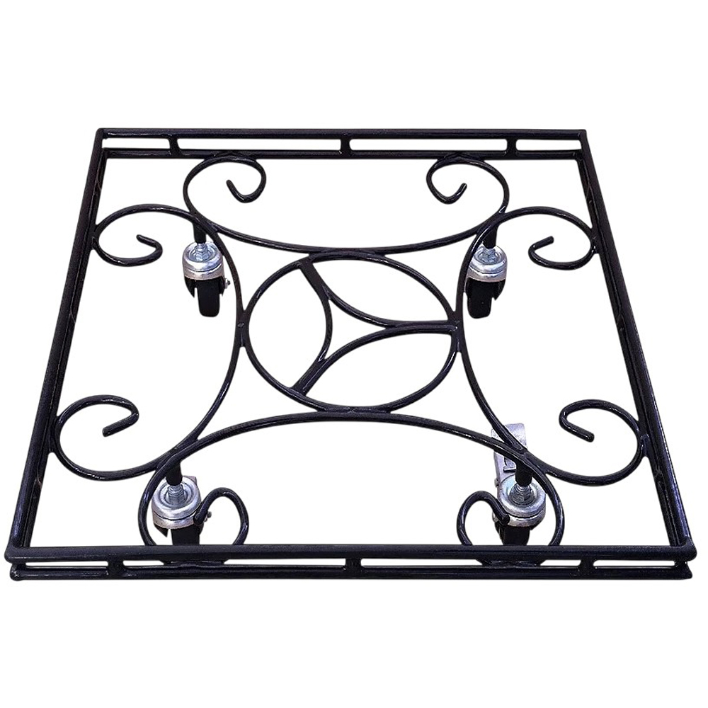 Garden Pride Black Heavy Duty Extra Large Square Pot Caddy 22 inch 2 Pack Image 1