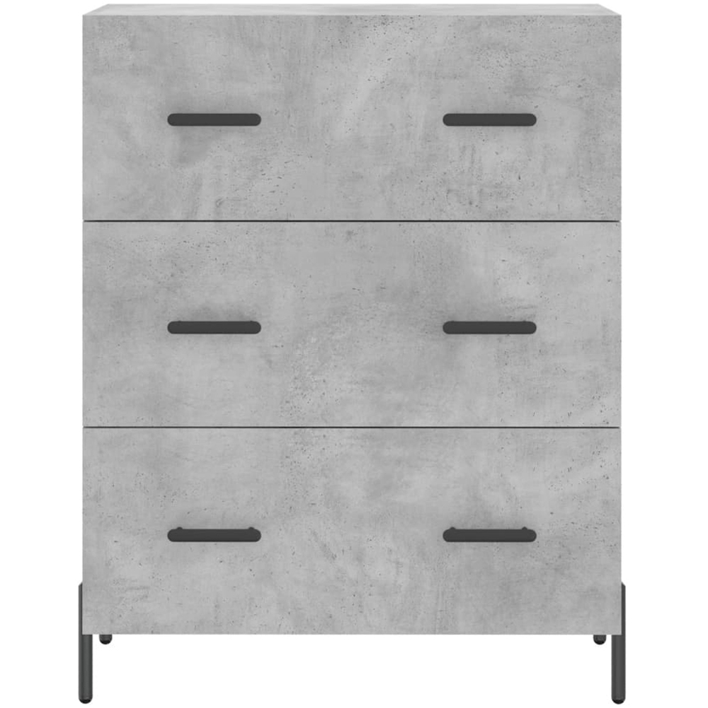 vidaXL 3 Drawer 3 Shelf Concrete Grey Highboard Image 8