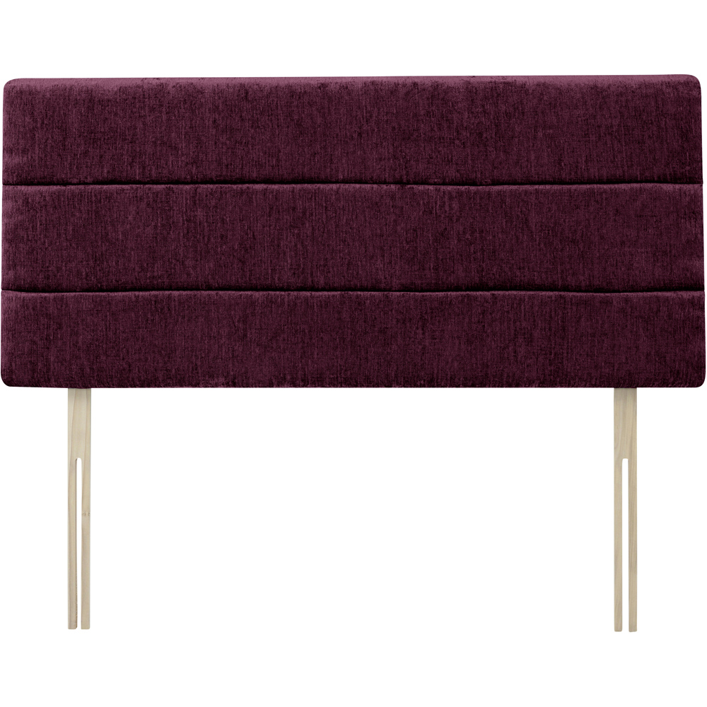 Bedmaster Milan Single Aubergine Chenille Lined Headboard Image 2
