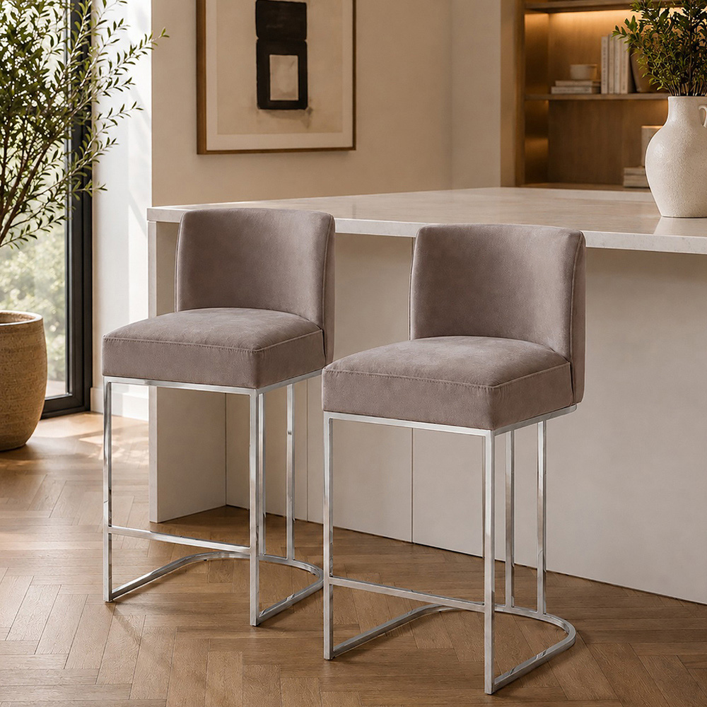 Premier Housewares Piermount Grey Bar Stool Image 3