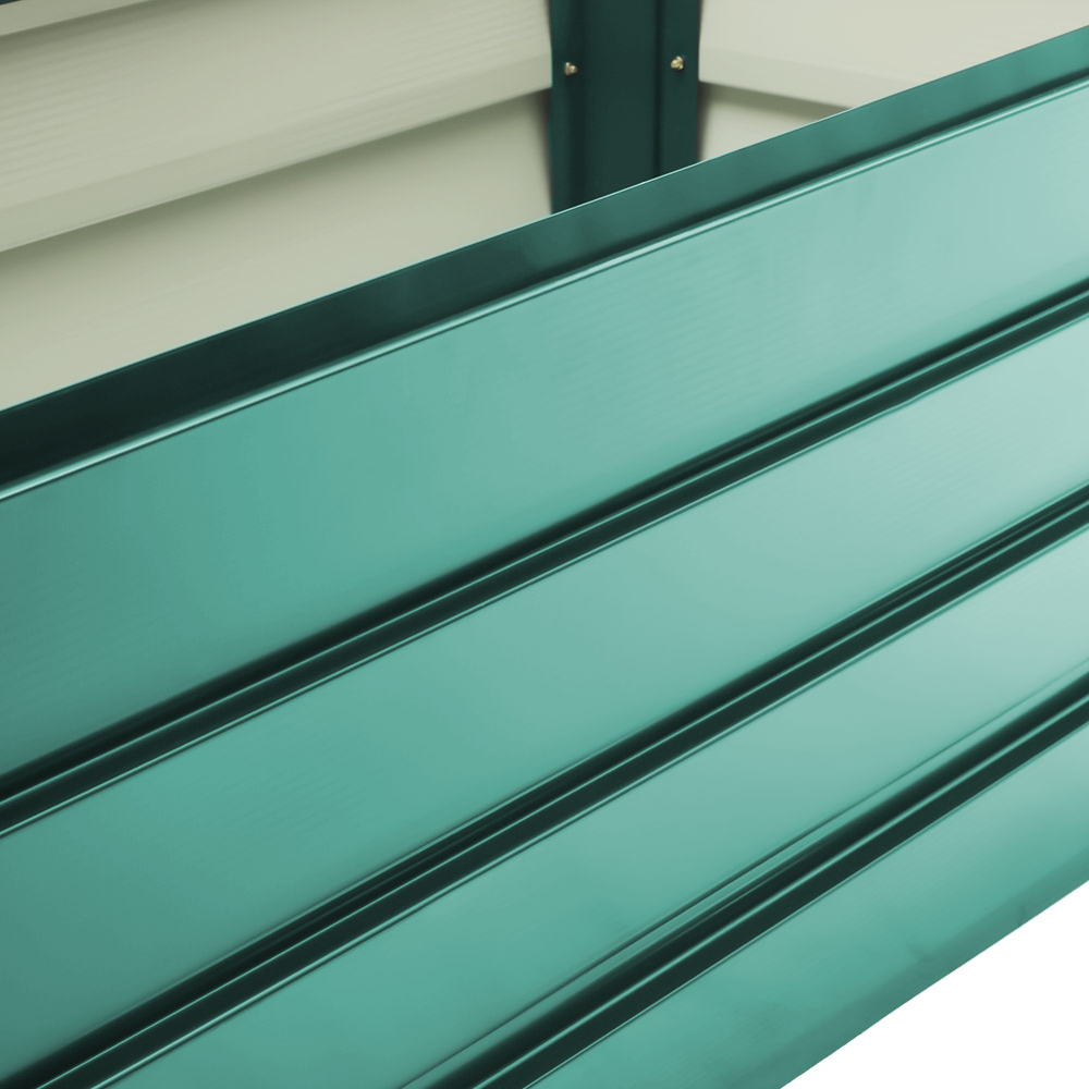 Living and Home 3.7 x 3.7ft Green L-Shaped Weather Resistant Steel Raised Garden Bed Image 6