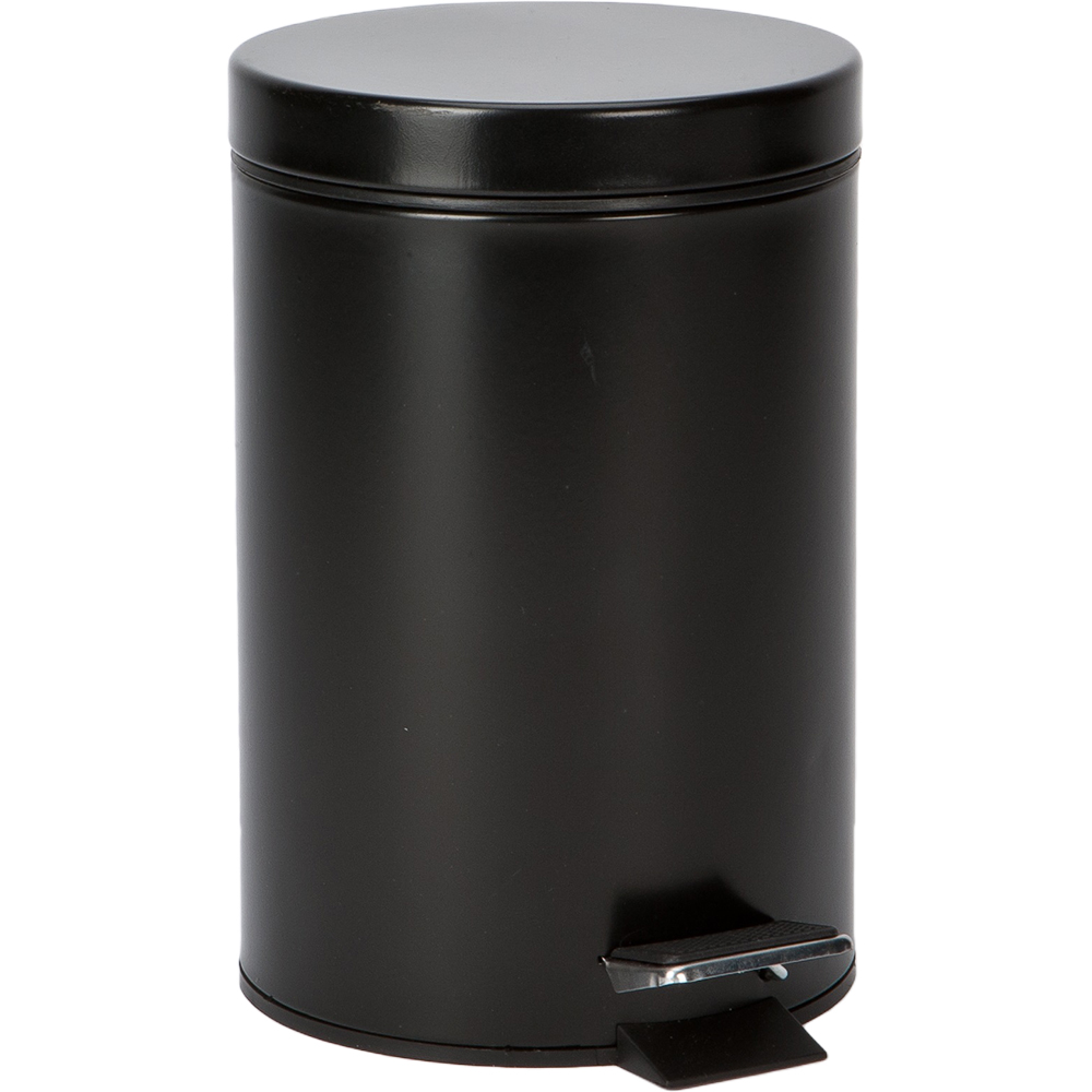 Highlands Homeware Black Bathroom Pedal Bin 3L Image 1