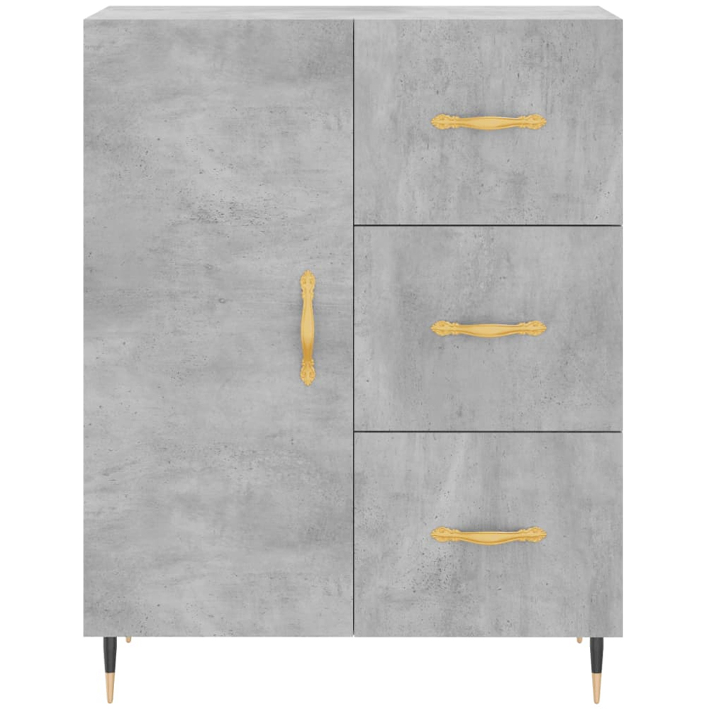 vidaXL 3 Door 3 Drawer Concrete Grey Wooden Highboard Image 8