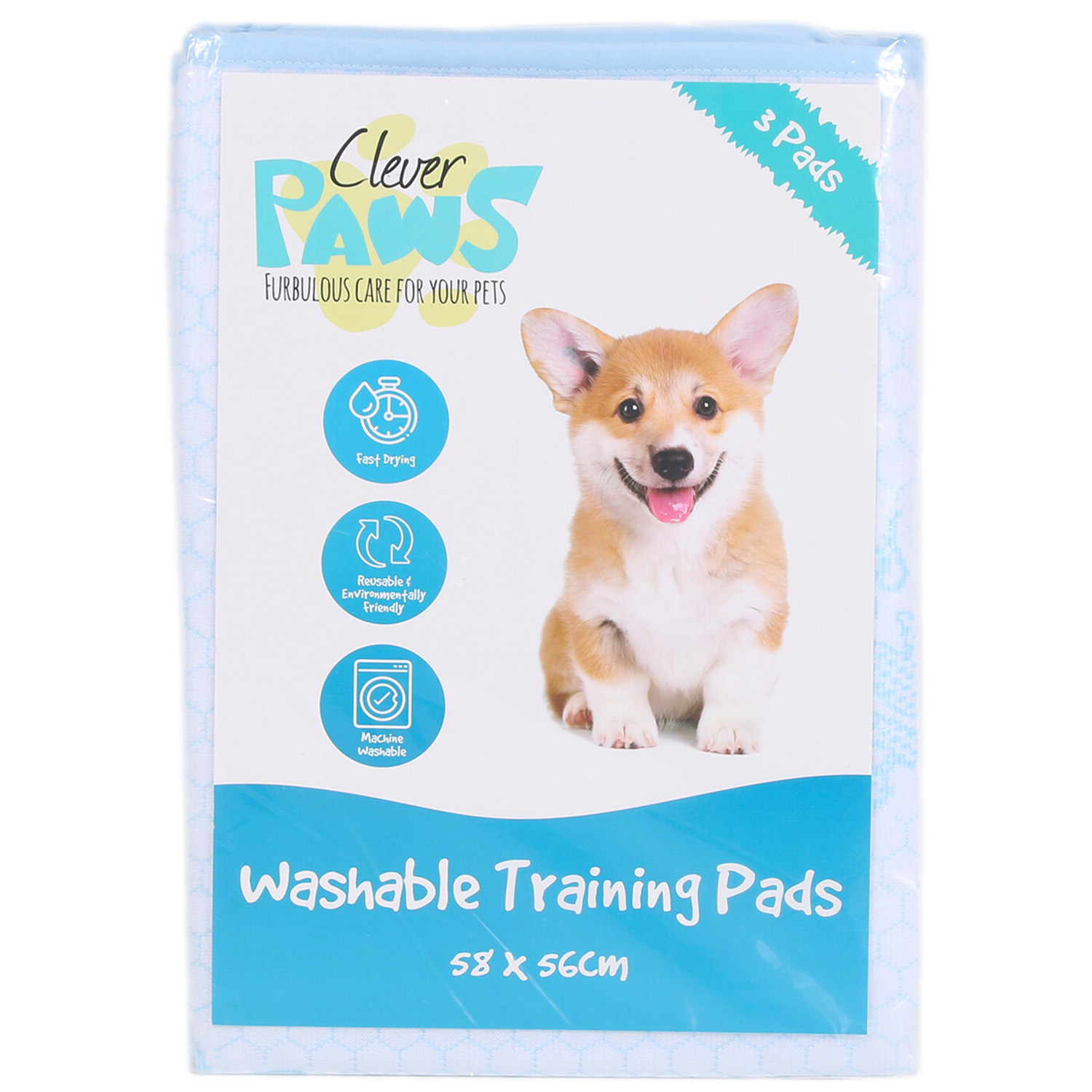 Clever Paws Washable Puppy Training Pads 3 Pack Image 1