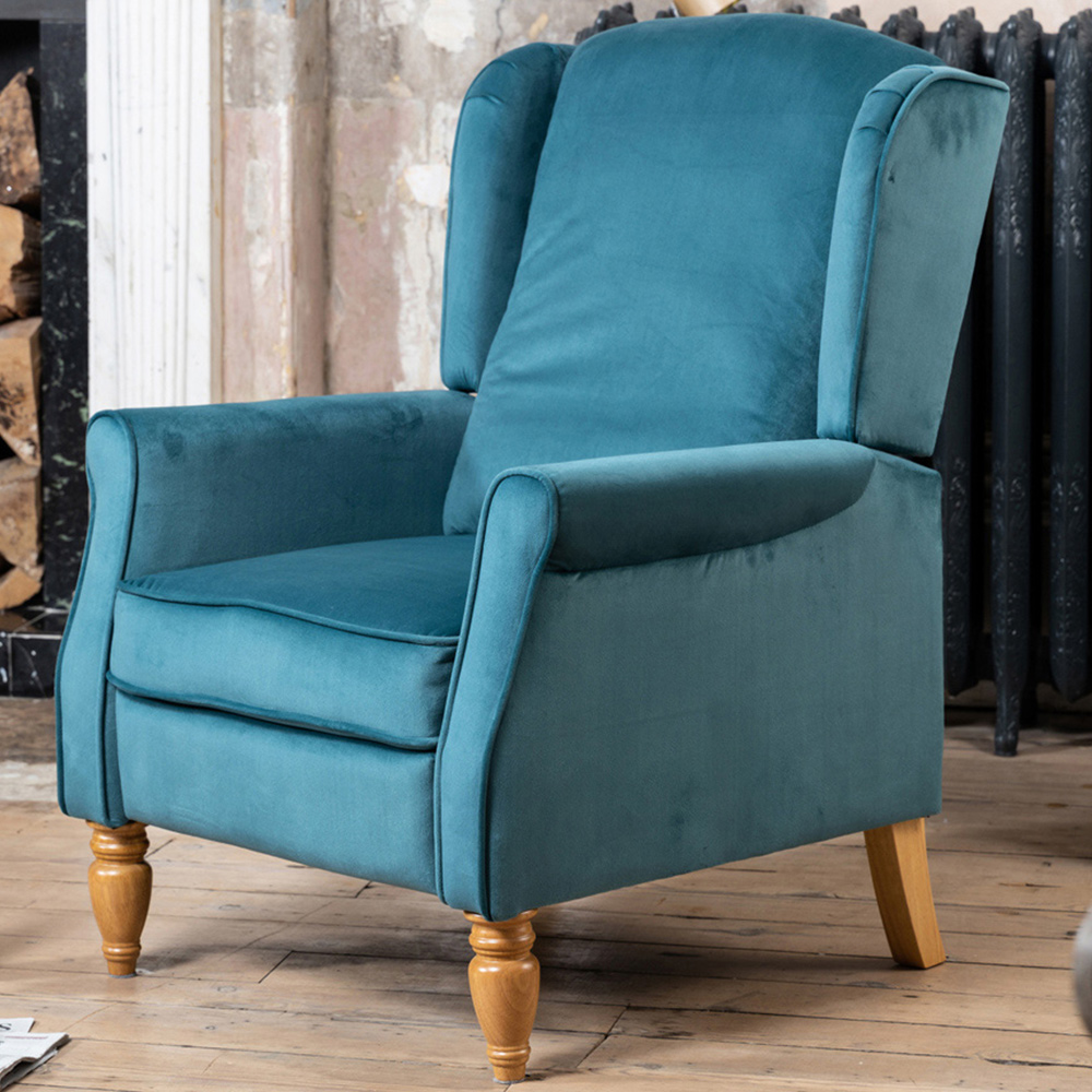 Artemis Home Barksdale Teal Recliner Armchair Image 1