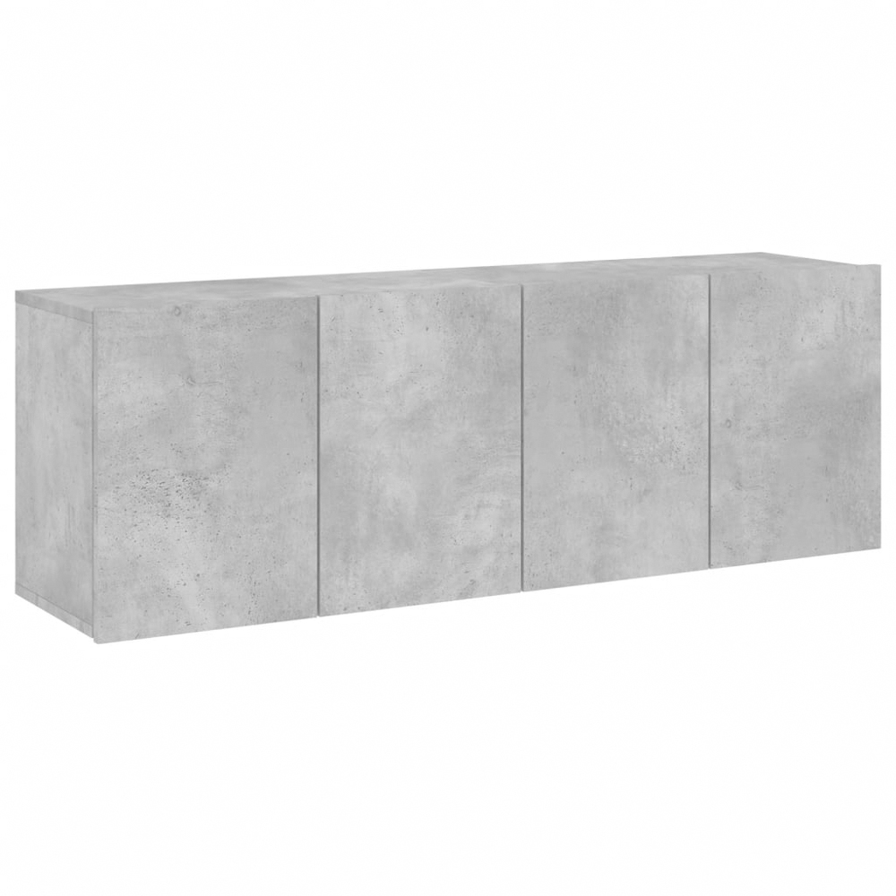 vidaXL 2 Door Concrete Grey Wall Mounted TV Cabinet Set of 2 Image 2