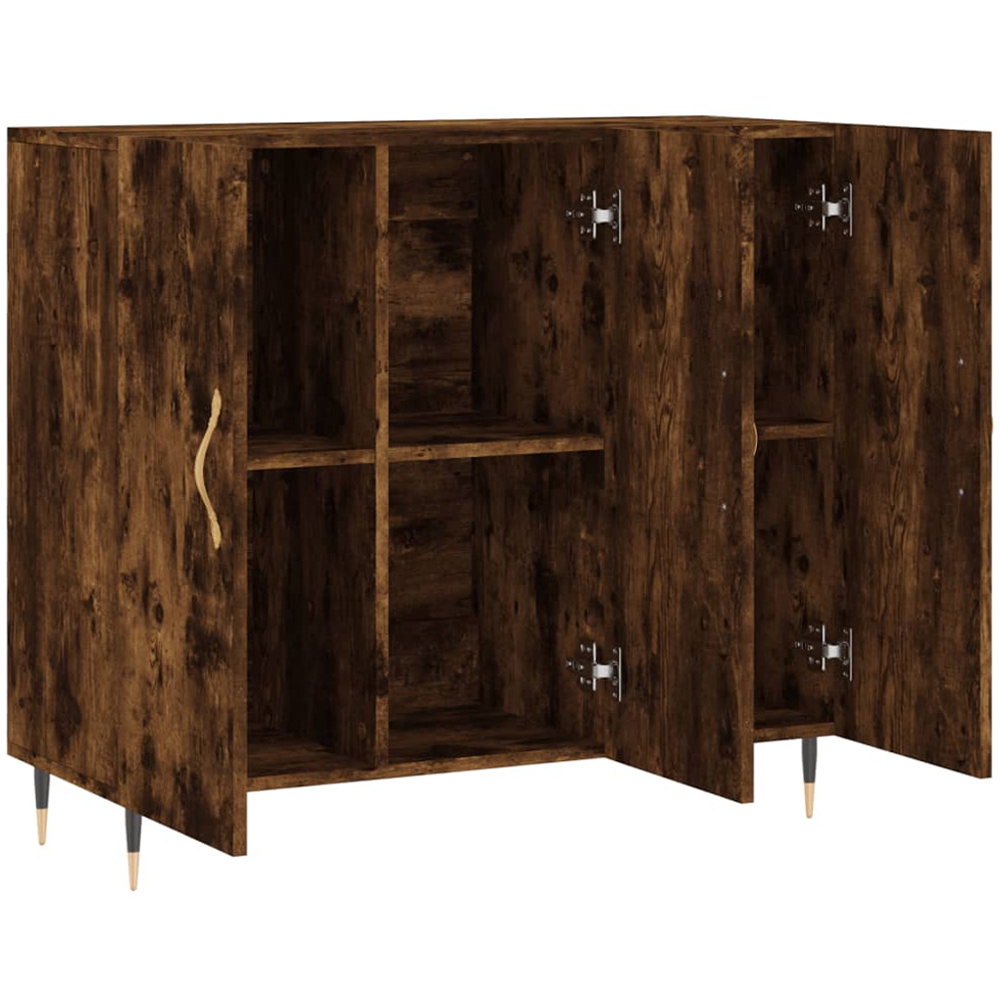 vidaXL 3 Door Smoked Oak Sideboard Image 5