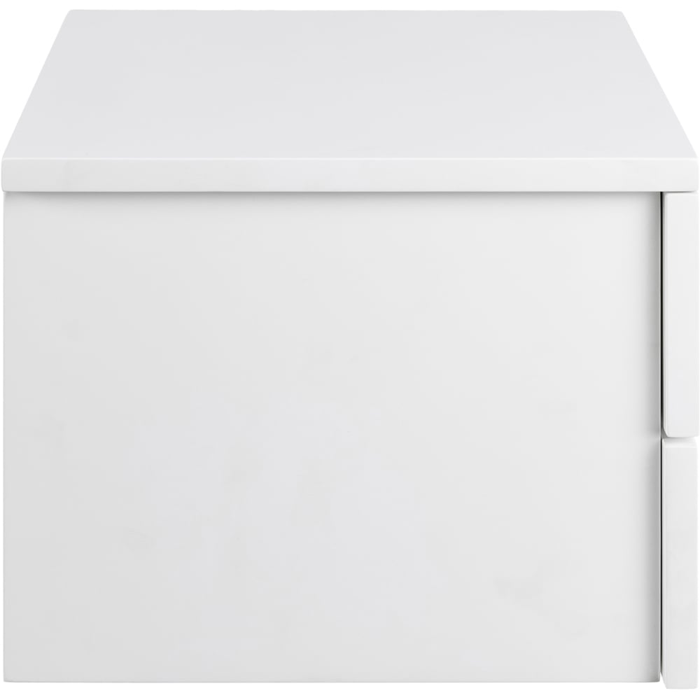 Florence Avignon 2 Drawer White Bedside Table Image 3
