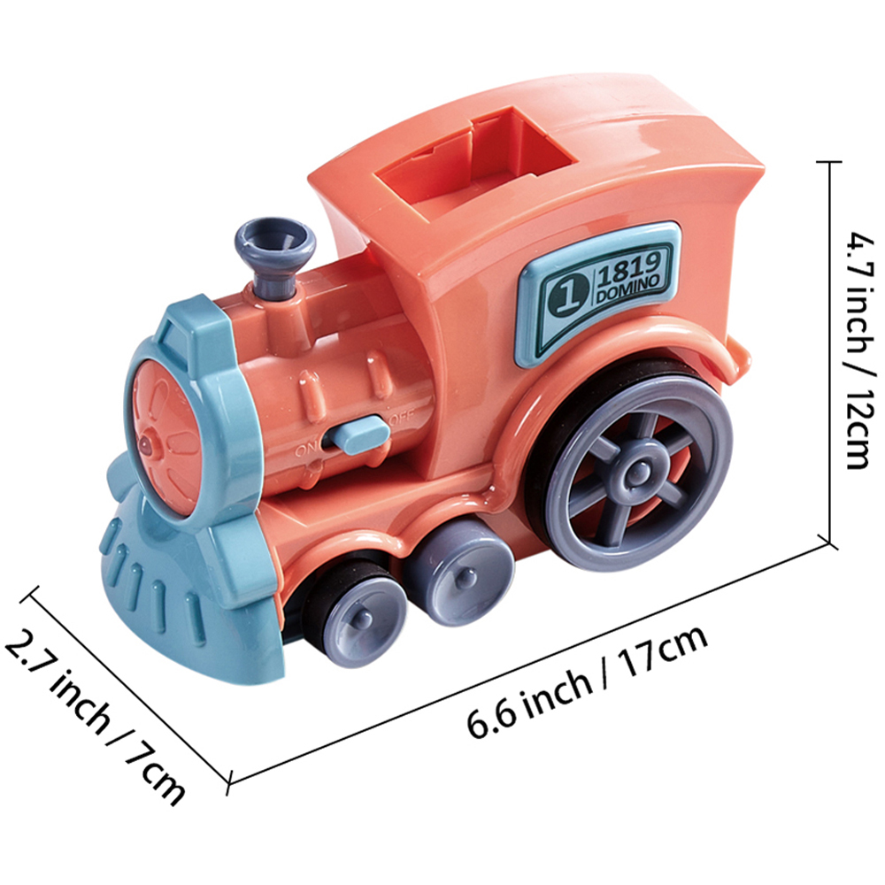 H&O Direct Kids Pink Automatic Domino Laying Train Toy with Sound Image 6