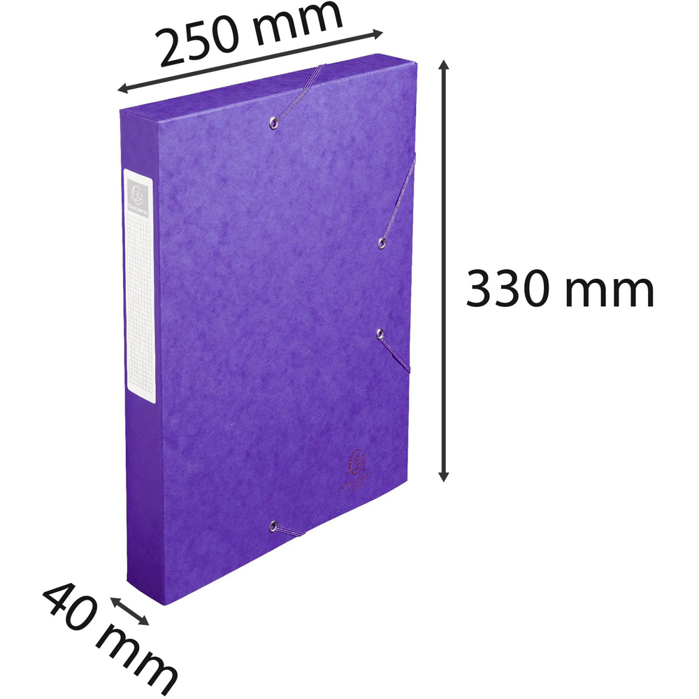 Exacompta A4 Purple Pressboard Box File 10 Pack Image 4