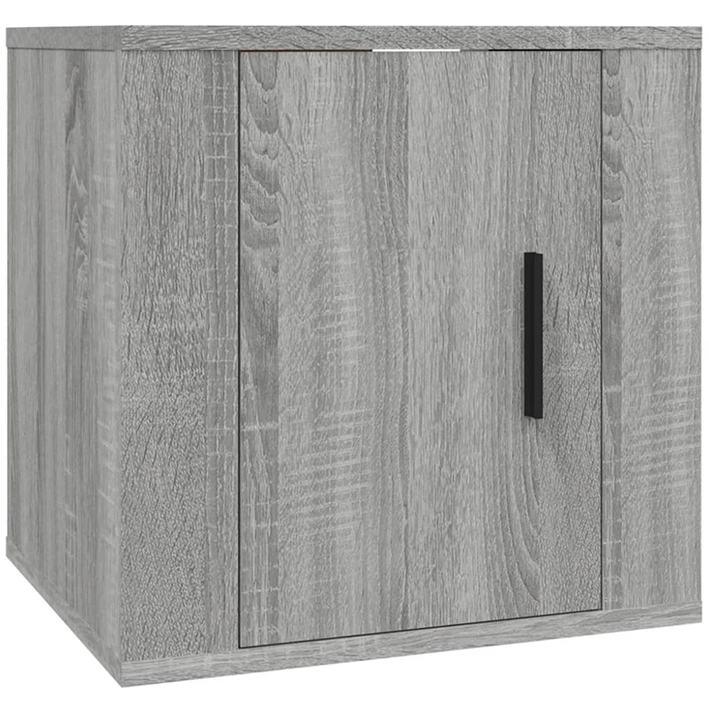 vidaXL Single Door Grey Sonoma Wall Mounted TV Cabinet 2 Pack Image 5