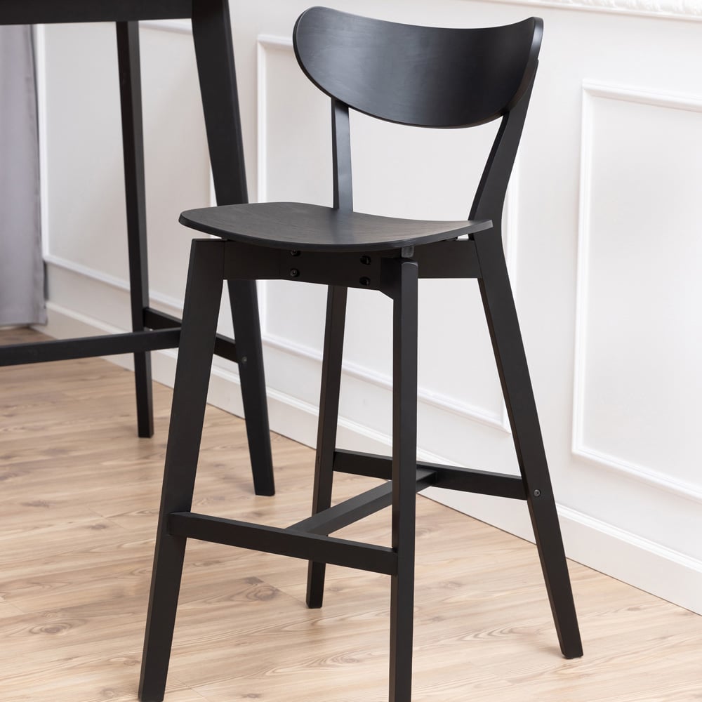 Roxby Black Bar Stool Set of 2 Image 1