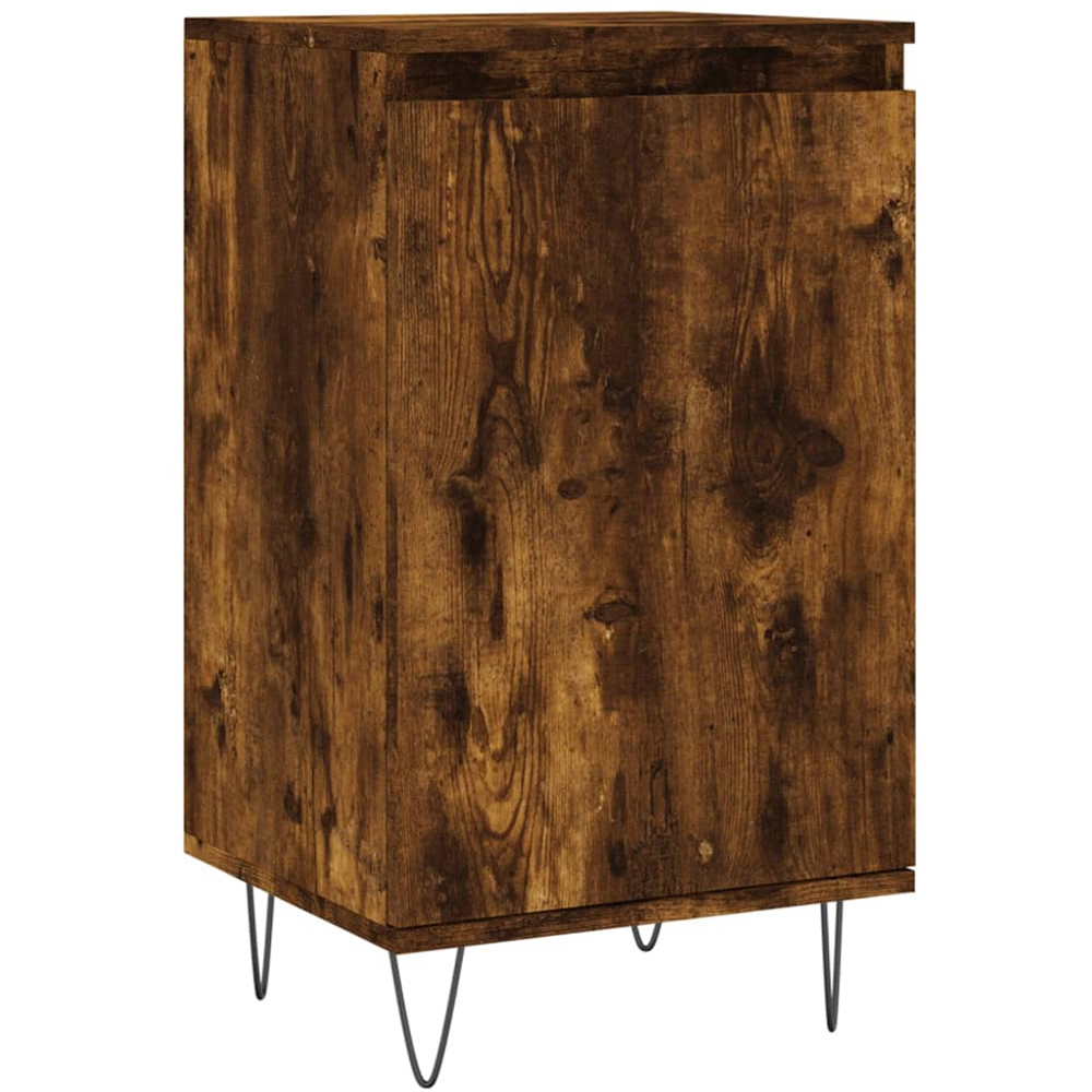 vidaXL Single Door Smoked Oak Sideboard Image 2