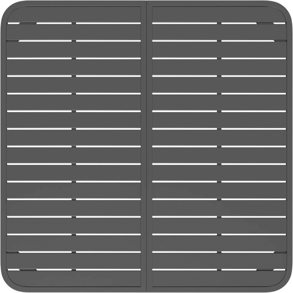vidaXL 2 Seater Anthracite Steel Slatted Garden Table Image 5