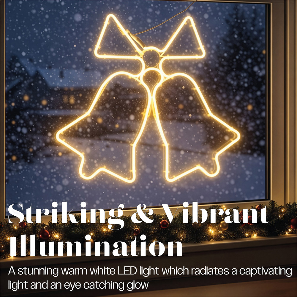 Xmas Haus Warm White SMD LED Neon Bell Christmas Decoration 60cm Image 6