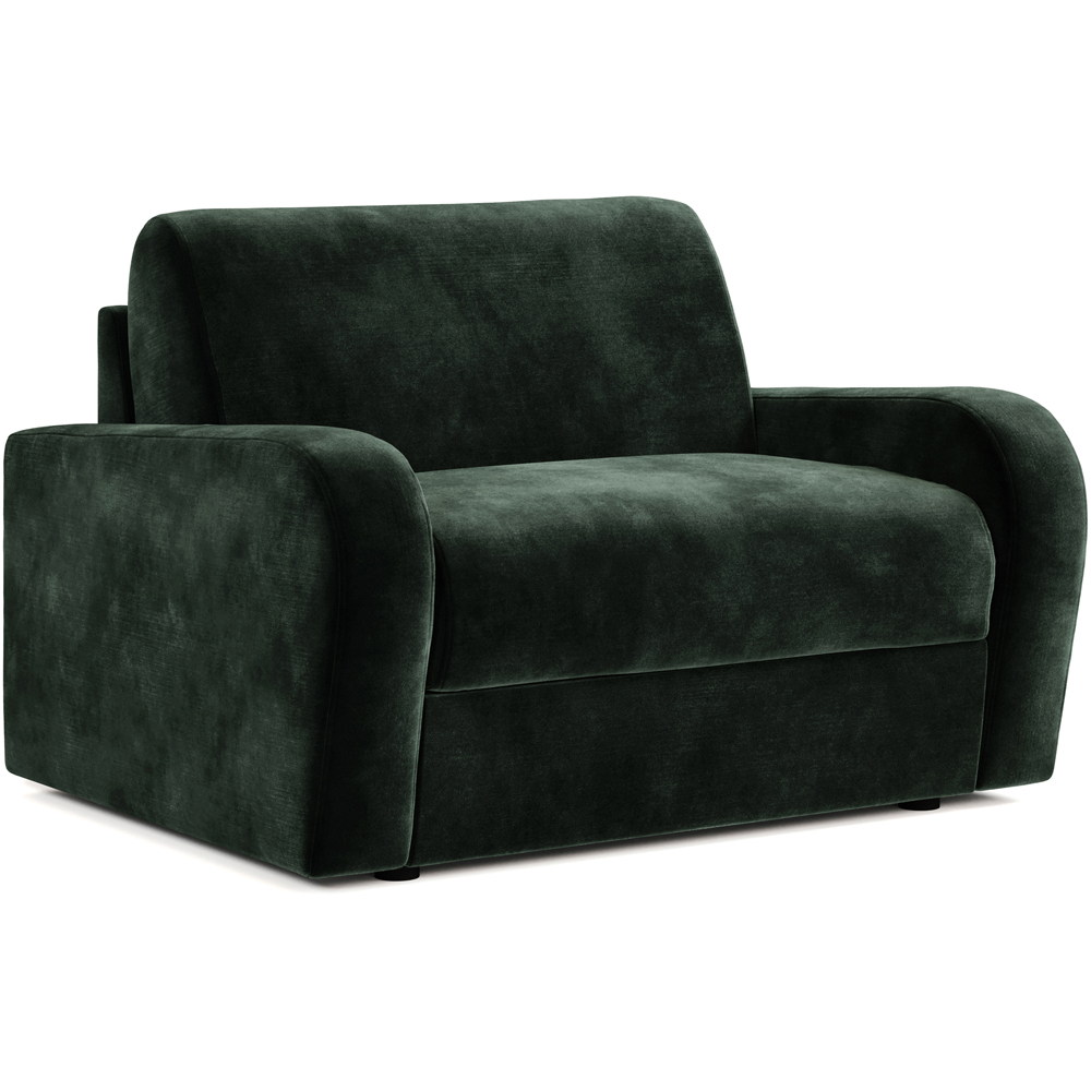 Jay-Be Deco Luxe Velvet Bottle Green Snuggler Sofa Bed with e-Sprung Mattress Image 2