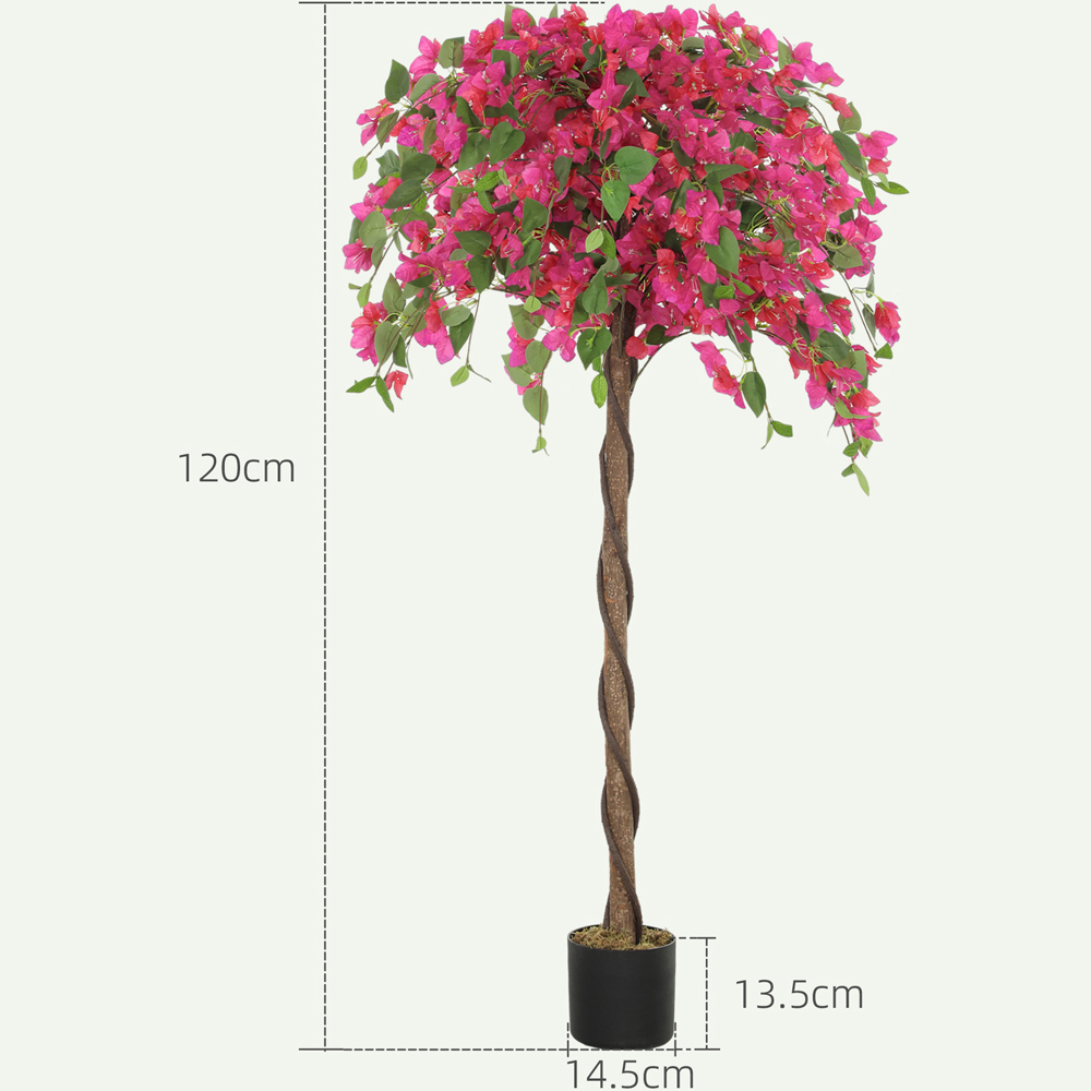 Portland Purple and Red Murraya Flower Artificial Plant in Pot 2 Pack Image 9