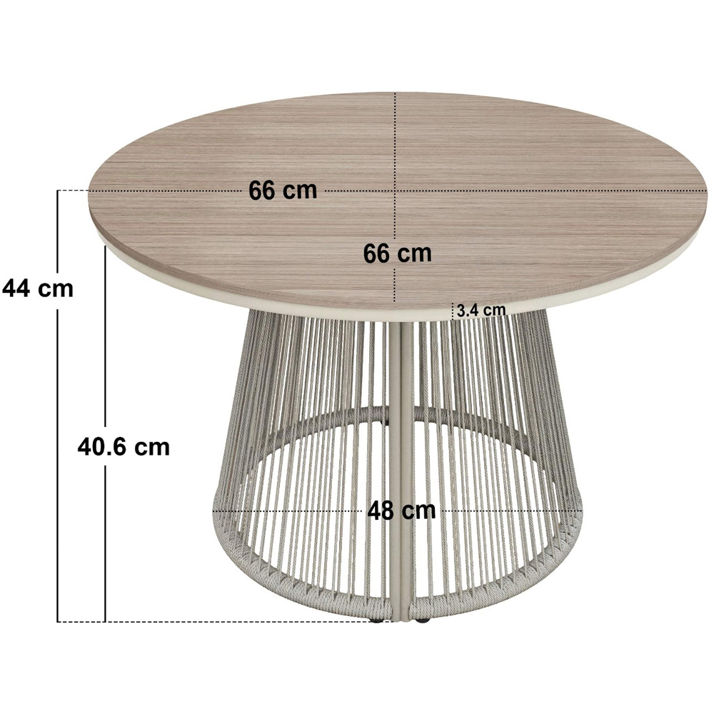 SOLACE+CO Juno Hana 2 Seater Beige Swivel Bistro Set Image 7