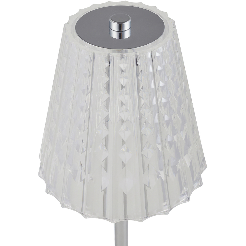 Living and Home Polished Chrome LED Table Lamp Image 5