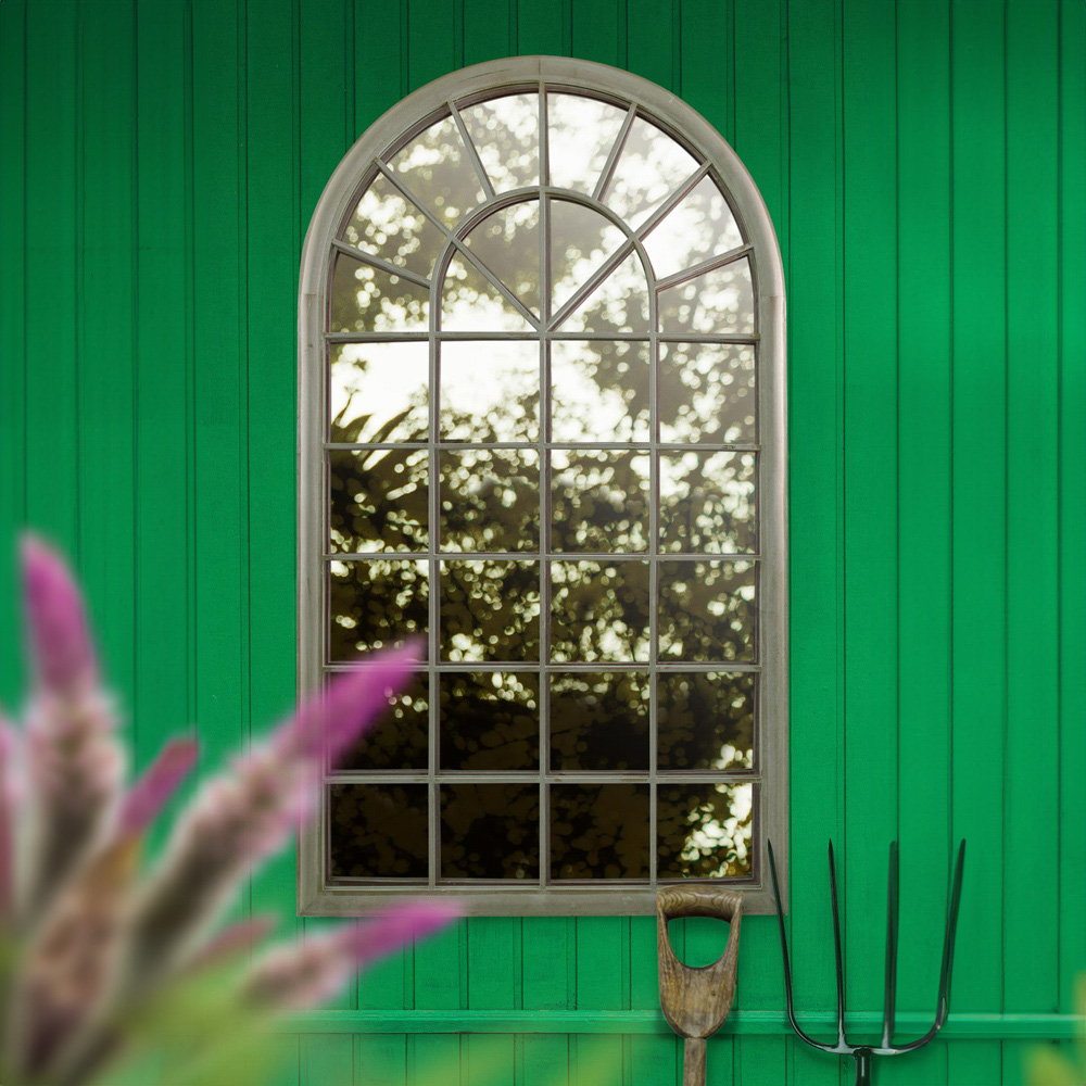 MirrorOutlet Somerley Country Arched Garden Mirror 160 x 91cm Image 4