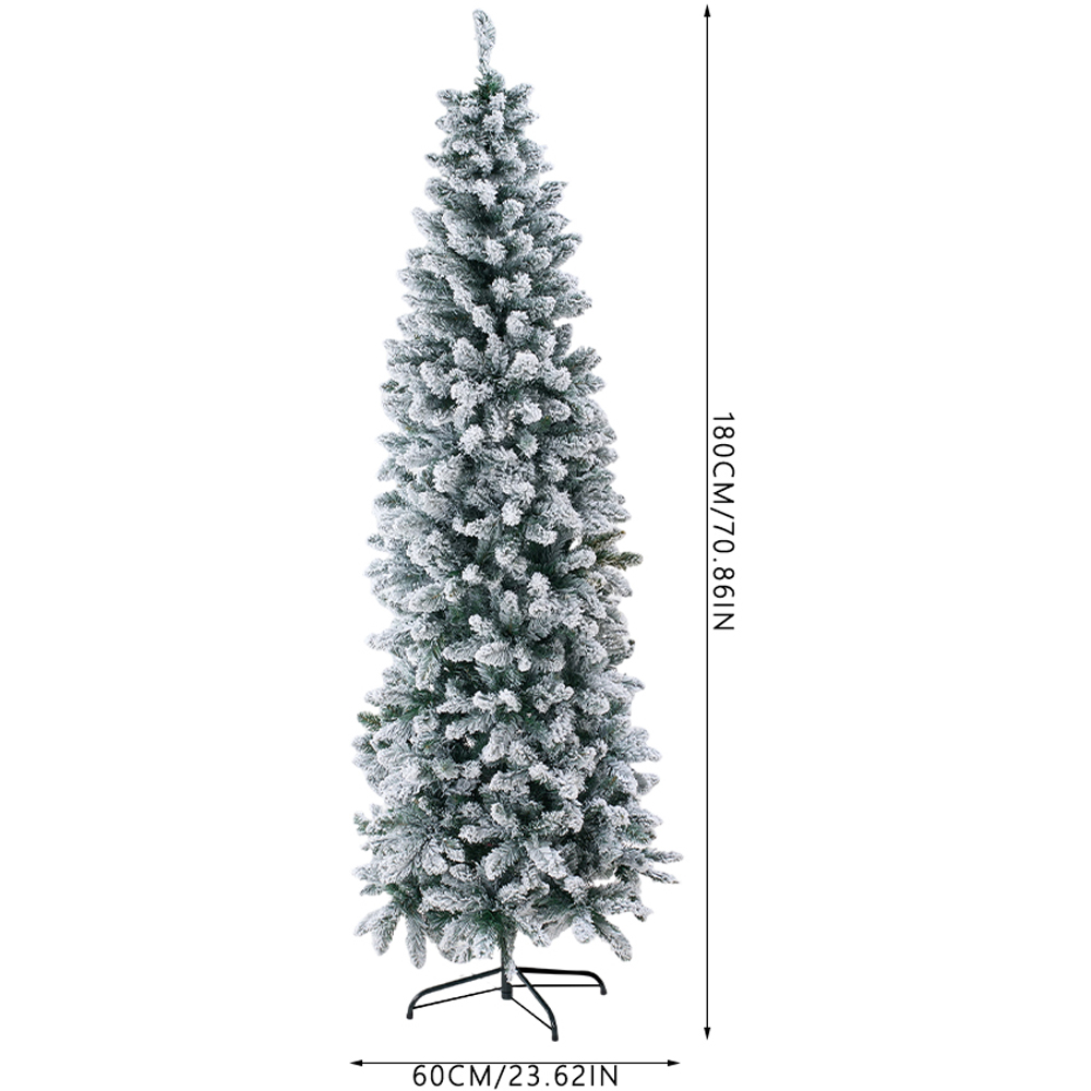 Living and Home X-Frame Stand Snow-Flocked Artificial Christmas Tree 5.9ft Image 8