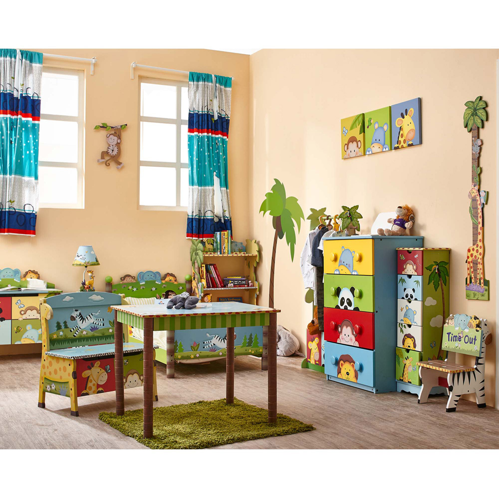 Teamson Kids Fantasy Fields Toy Furniture Sunny Safari Monkey Wall Clock Image 4