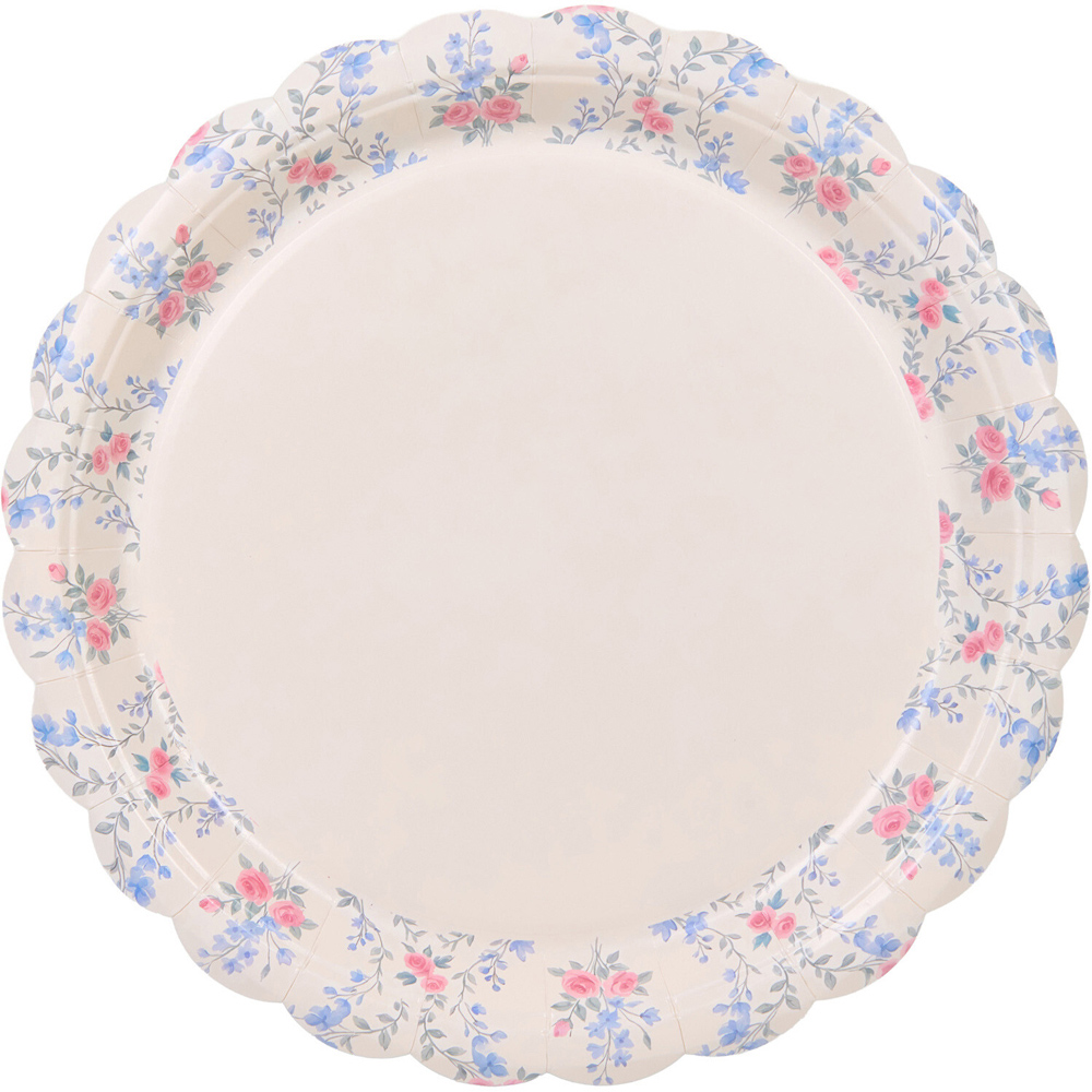 Pack of 10 Modern Floral Plates Image 8