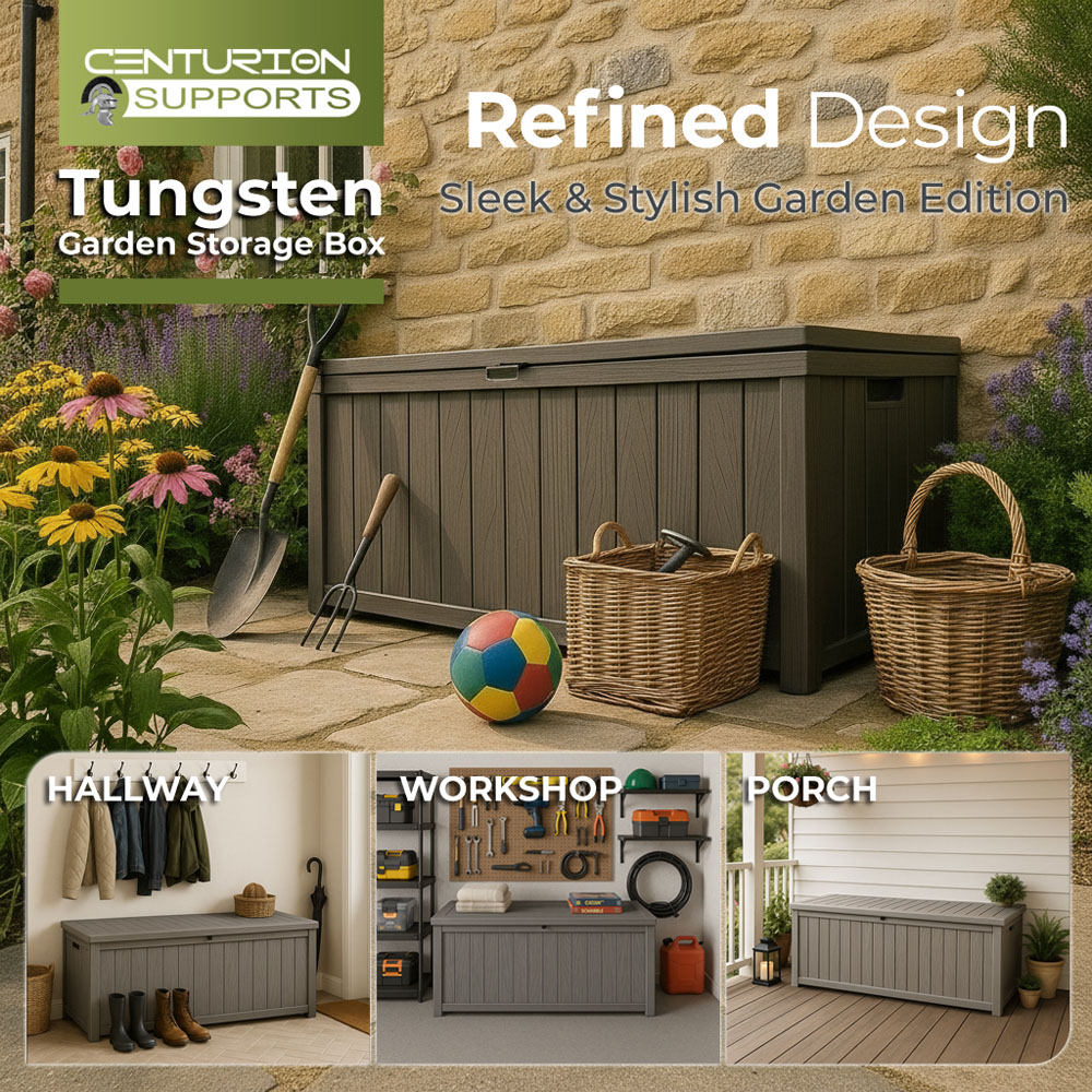 Centurion Supports Tungsten Waterproof and Lockable Garden Storage Box 450L Image 8