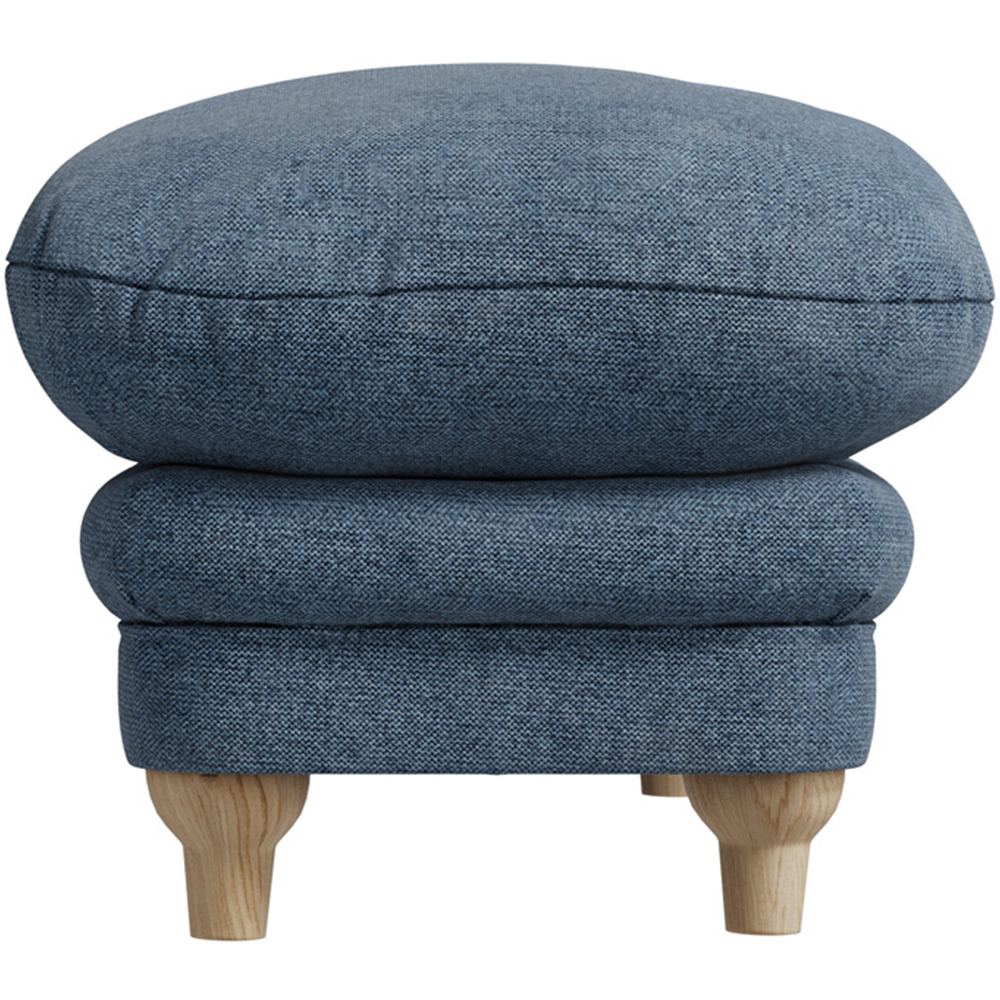Plumpton Denim Blue Weave Footstool Image 4