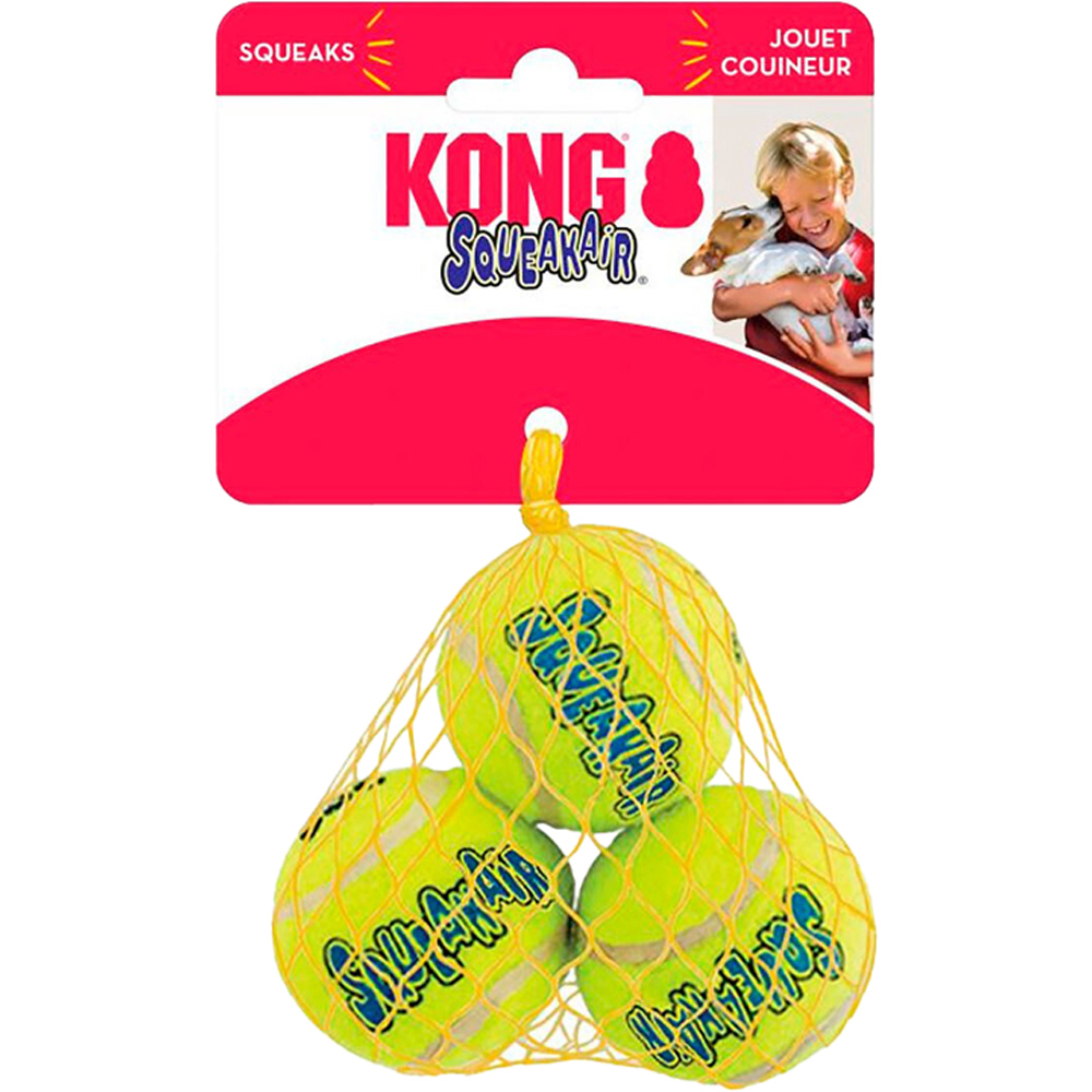Kong Air Squeaker Tennis Ball Pack - Small Image 1