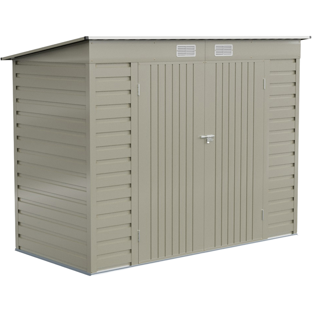 Living and Home 8 x 4ft Grey Pent Garden Storage Shed Image 2