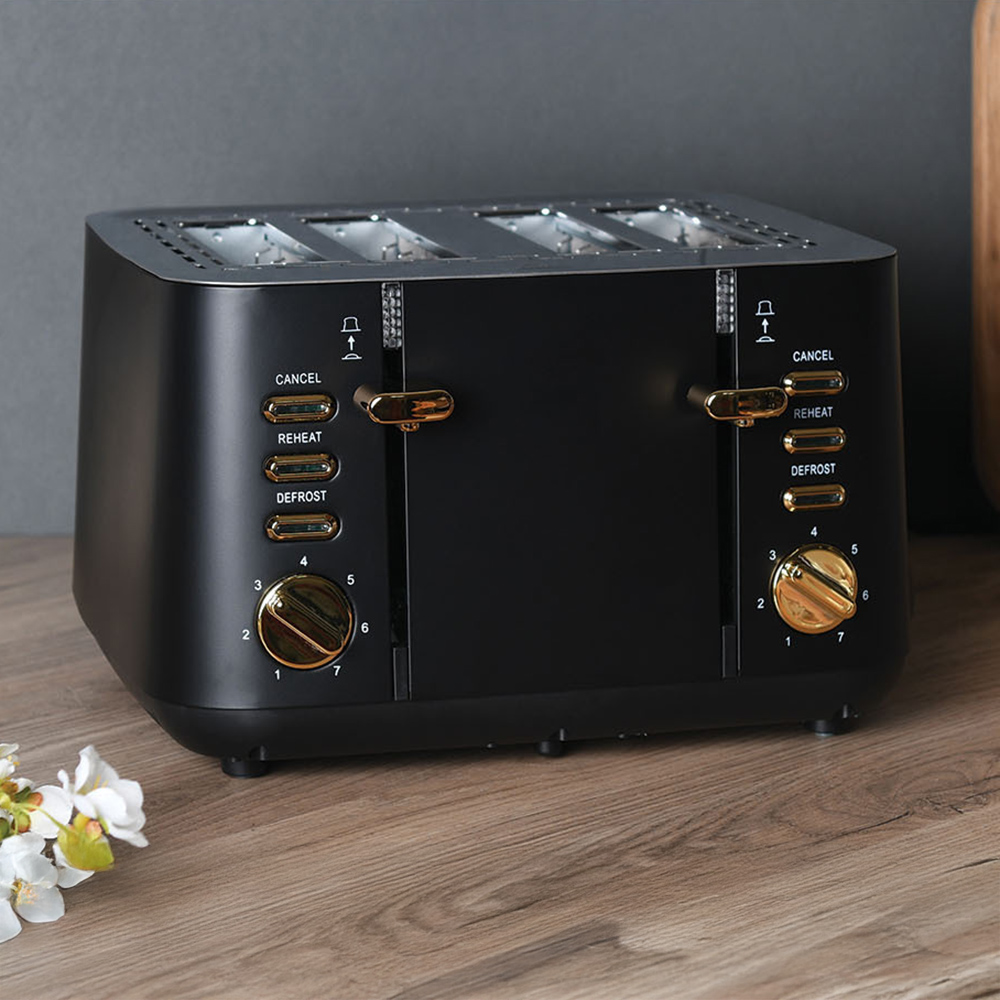 Ayano 4 Slice Toaster - Black Image 6