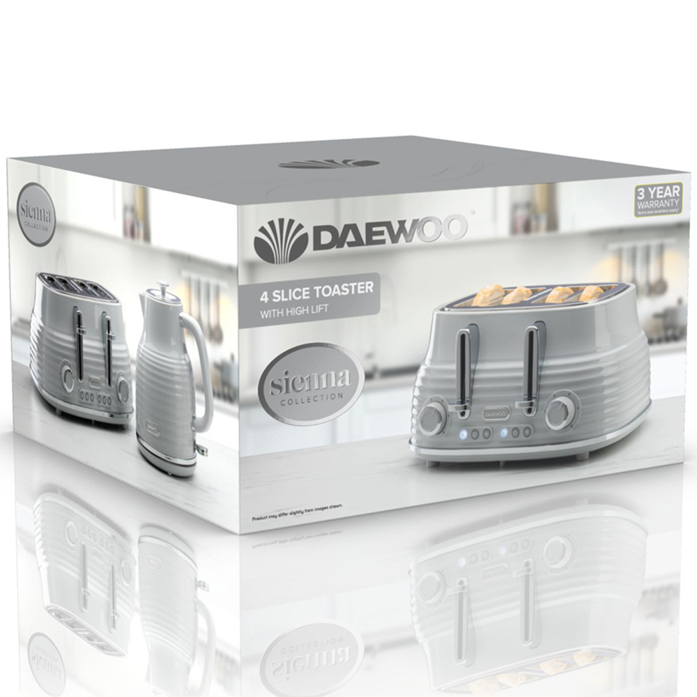 Daewoo Sienna Grey 4 Slice Toaster Image 6